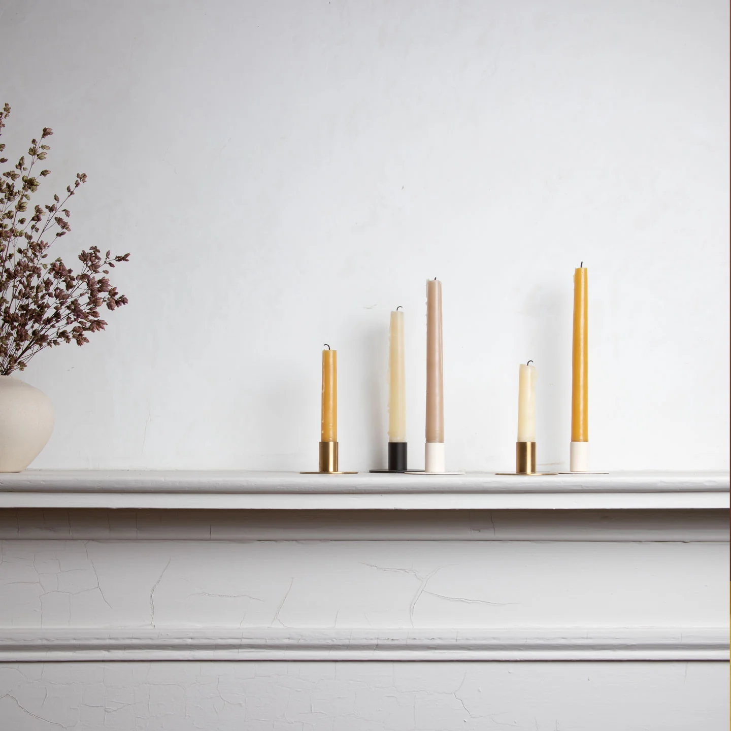 Hand Dipped Taper Set - Ivory - Image 3