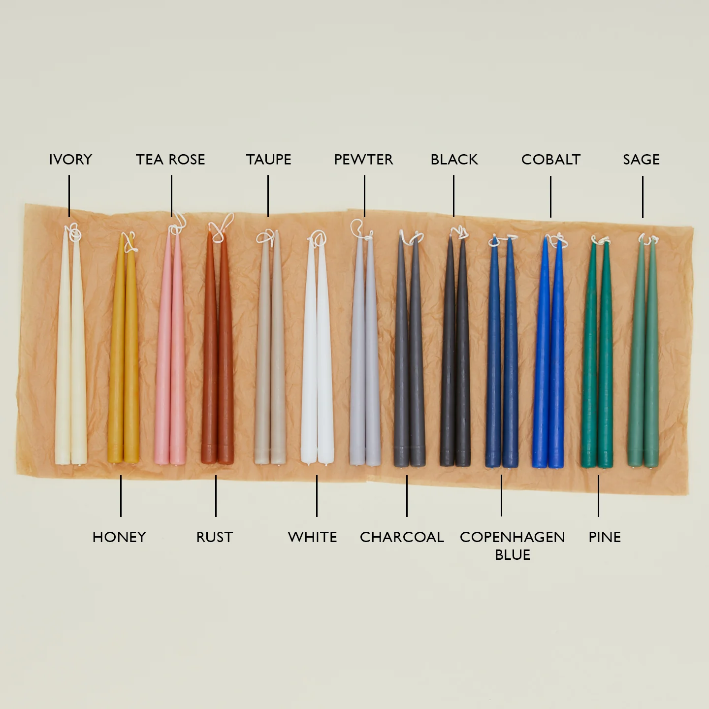 Hand Dipped Taper Set - Ivory - Image 6