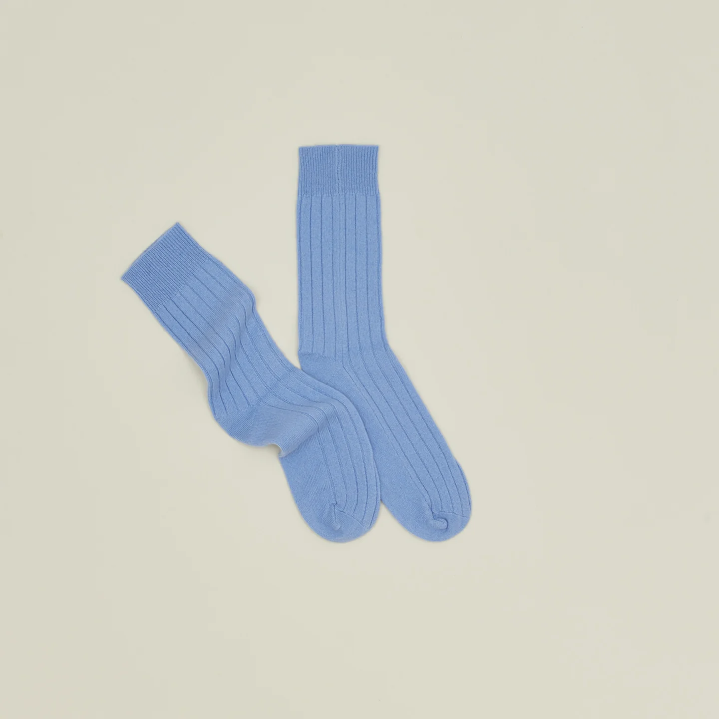 Cashmere + Merino Wool Socks - Cornflower Blue - Image 2