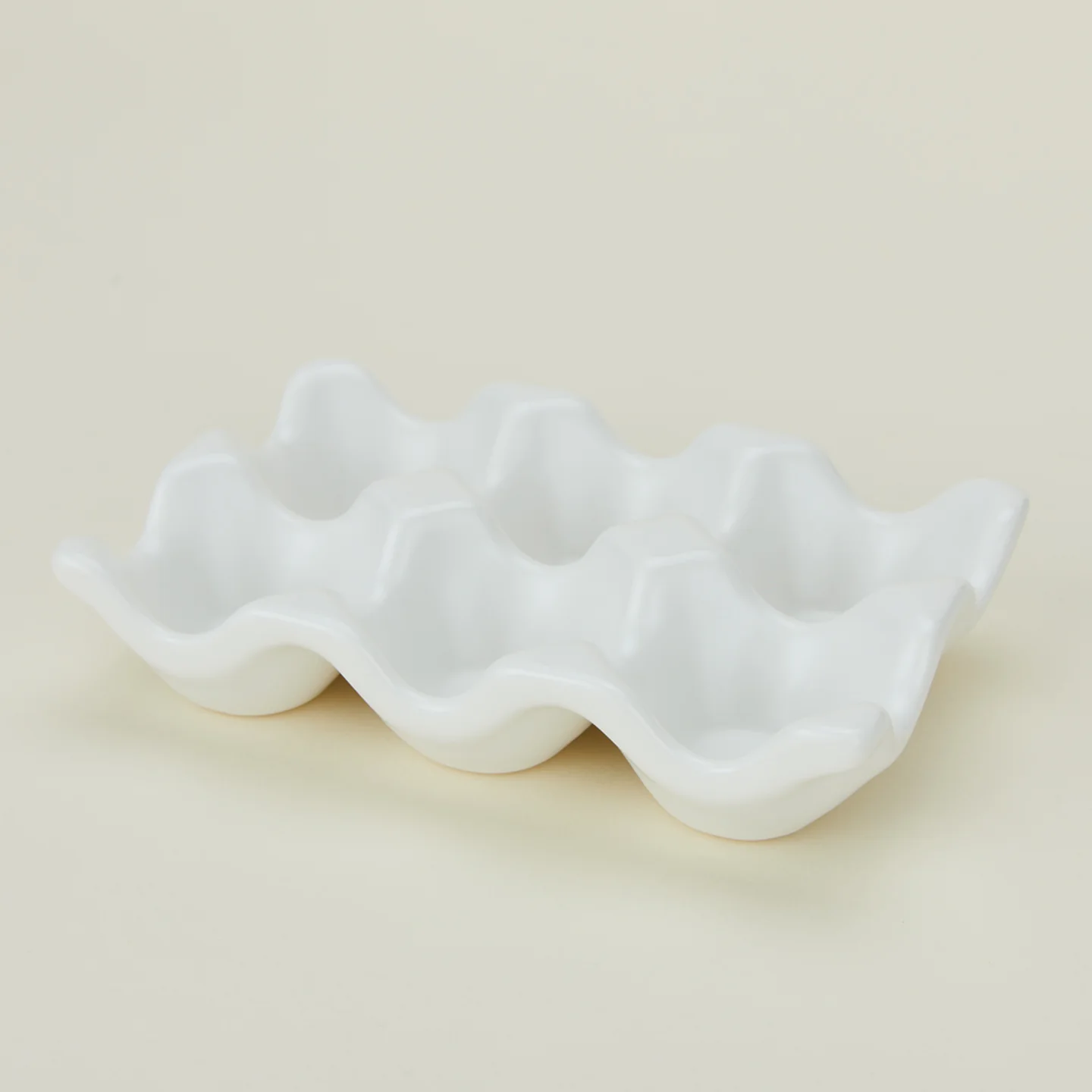 Ceramic Half Dozen Egg Holder - White - Image 4