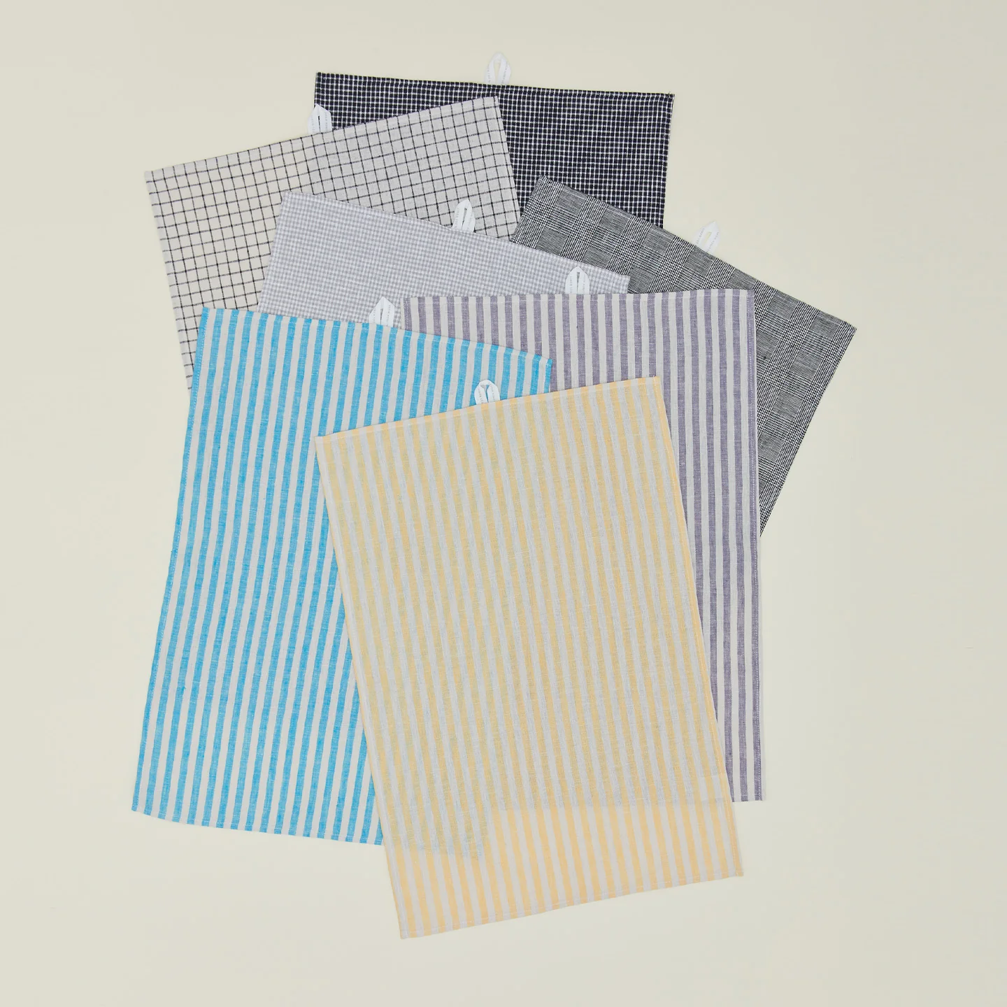 Chambray Stripe Kitchen Towel - Yellow - Image 3