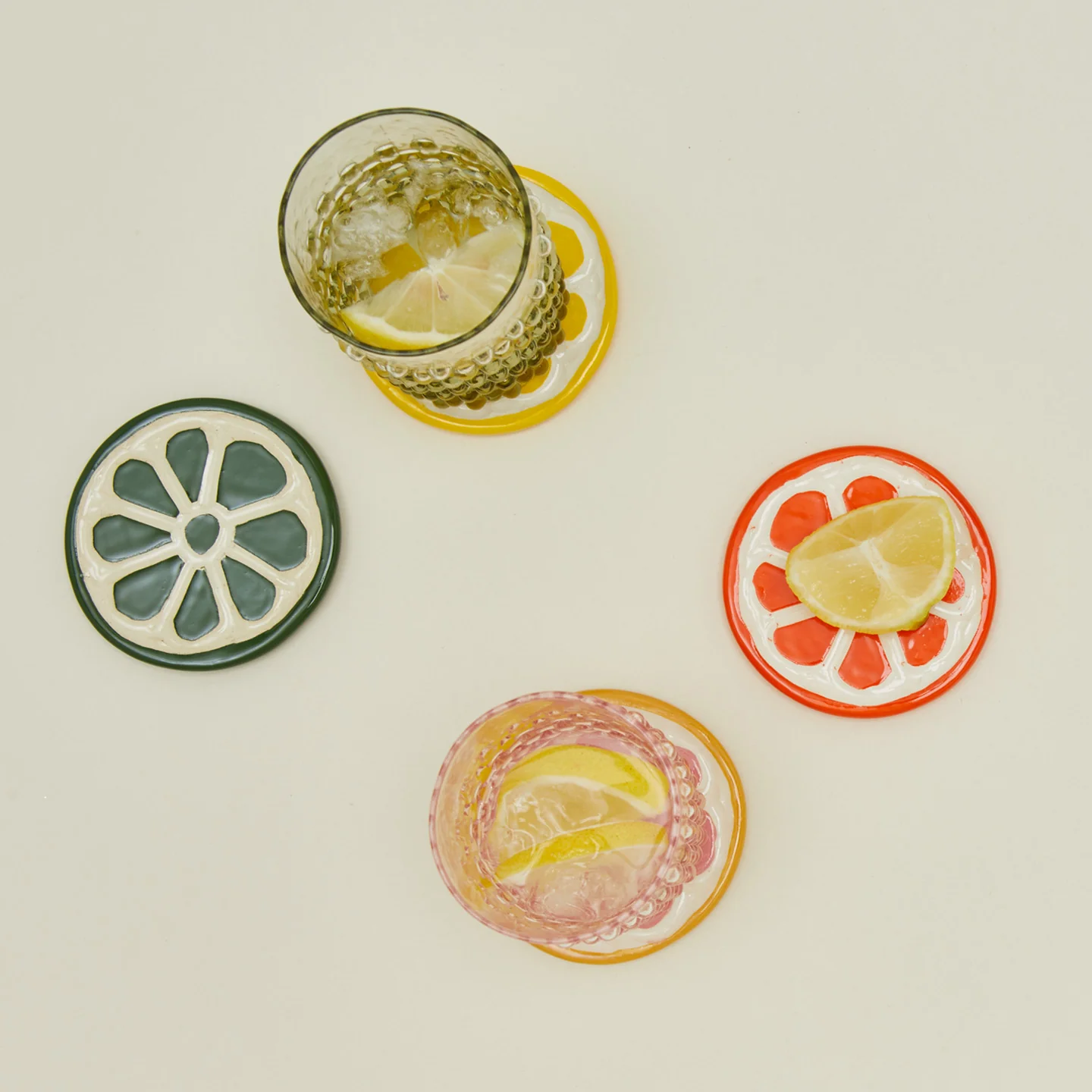 Citrus Ceramic Coasters, Set of 4 - Image 2