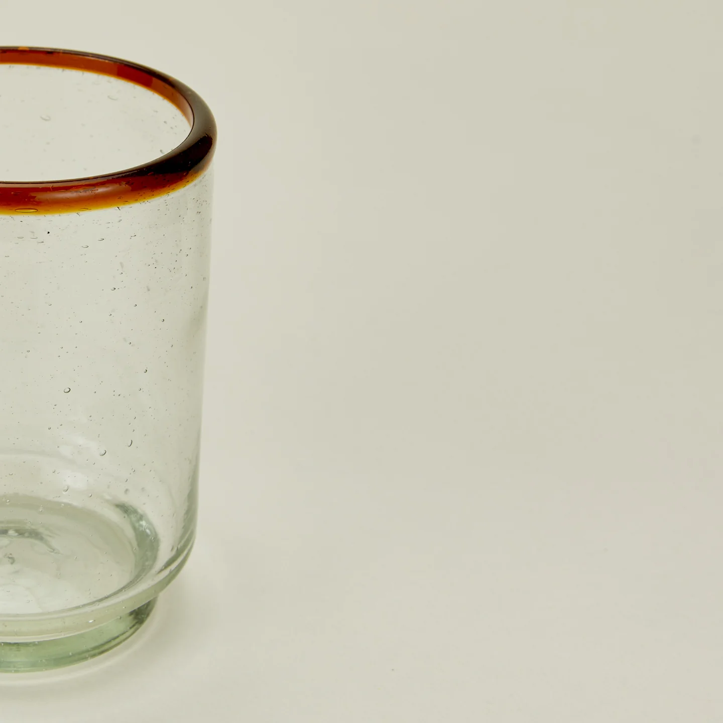 Color Rim Stacking Glass - Amber - Image 5