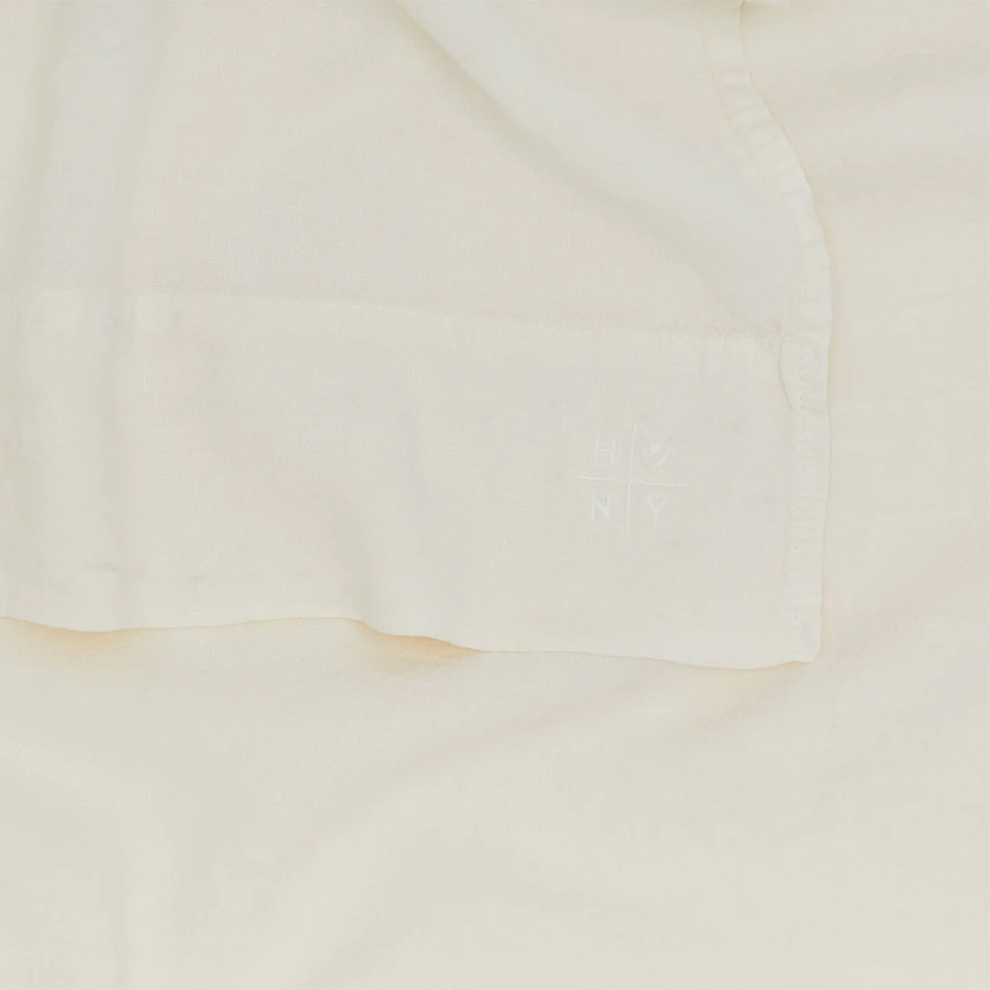 Simple Linen Flat Sheet - Ivory
