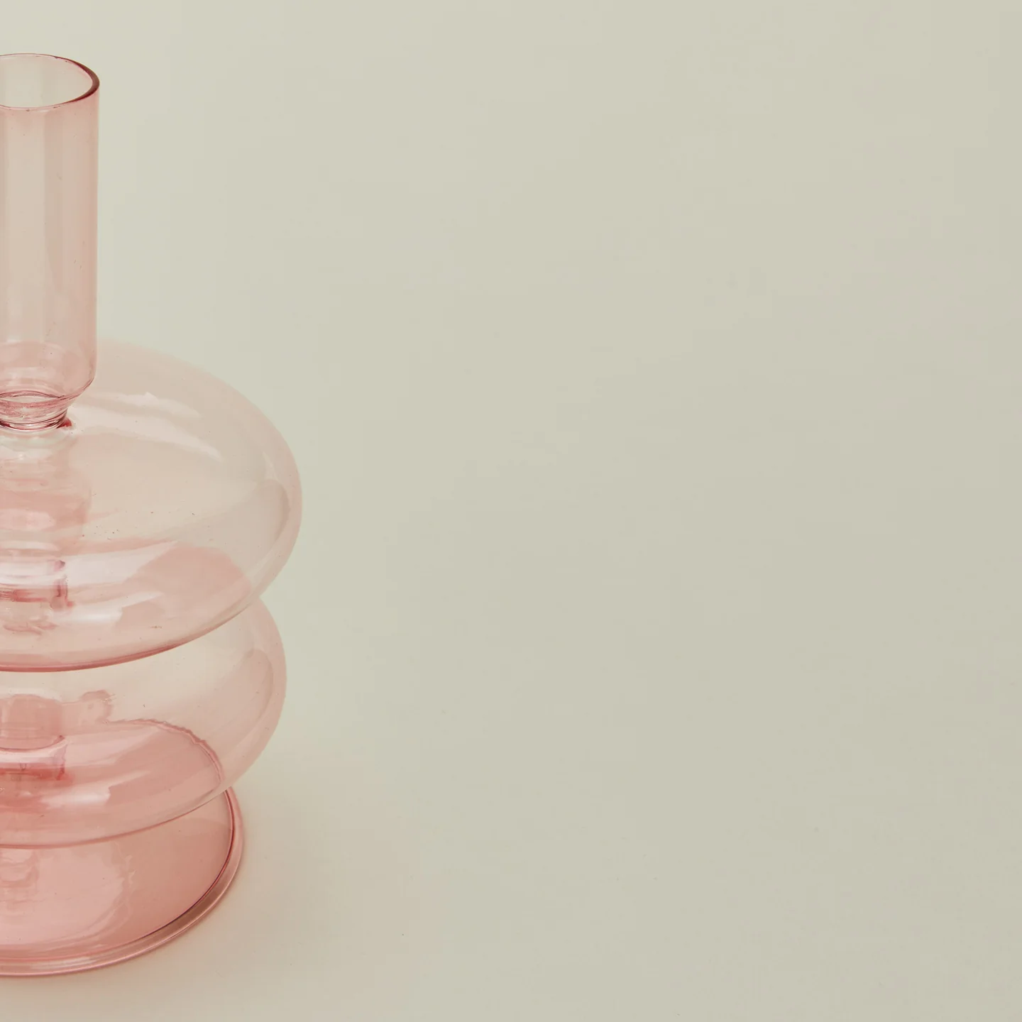 Disk Candle Holder, Set of 2 - Pink - Image 3