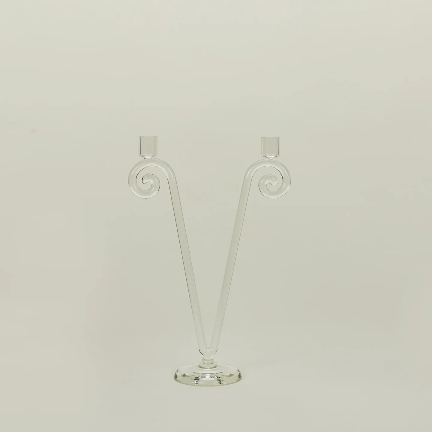 Double Stem Spiral Candle Holder - Image 2