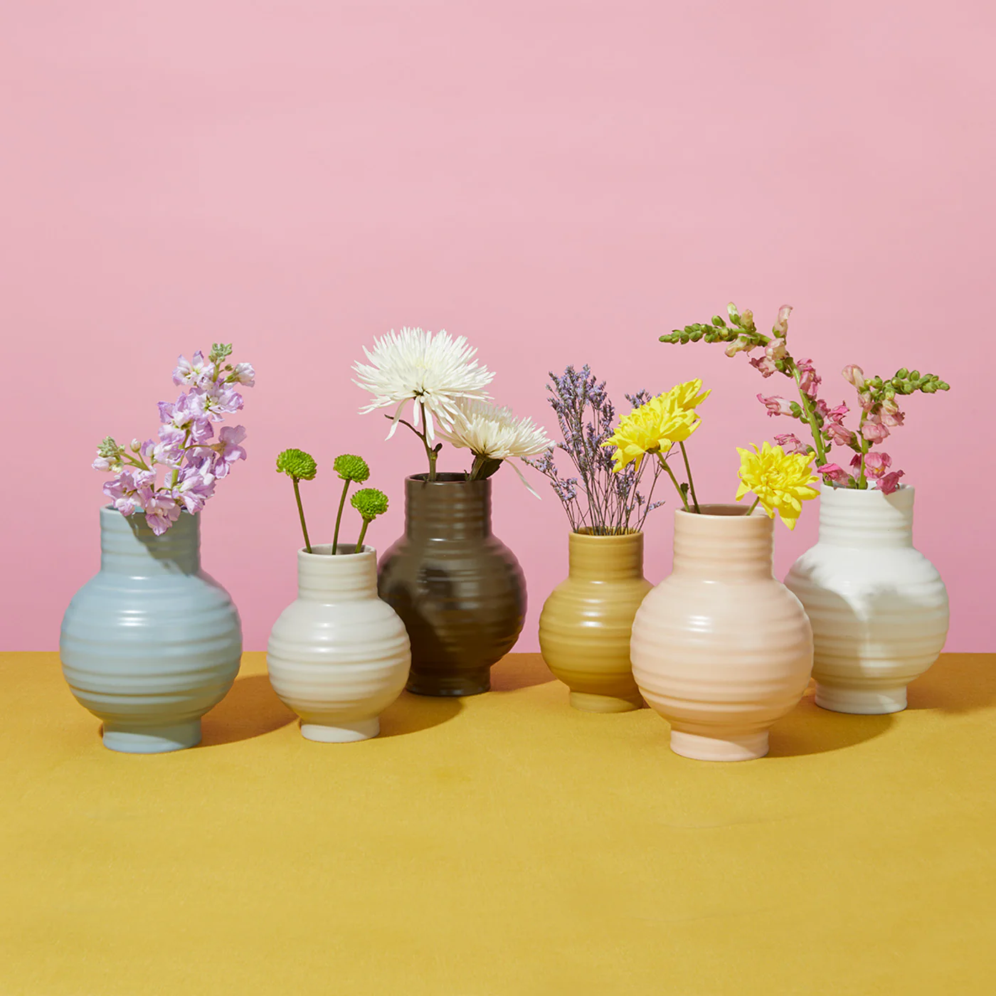 Essential Ceramic Vase - Mustard - Image 4