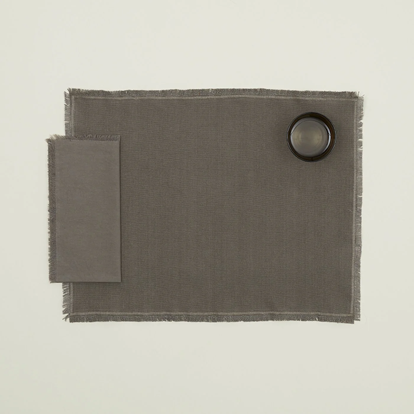 Essential Cotton Placemat, Set of 4 - Dark Grey - Image 2
