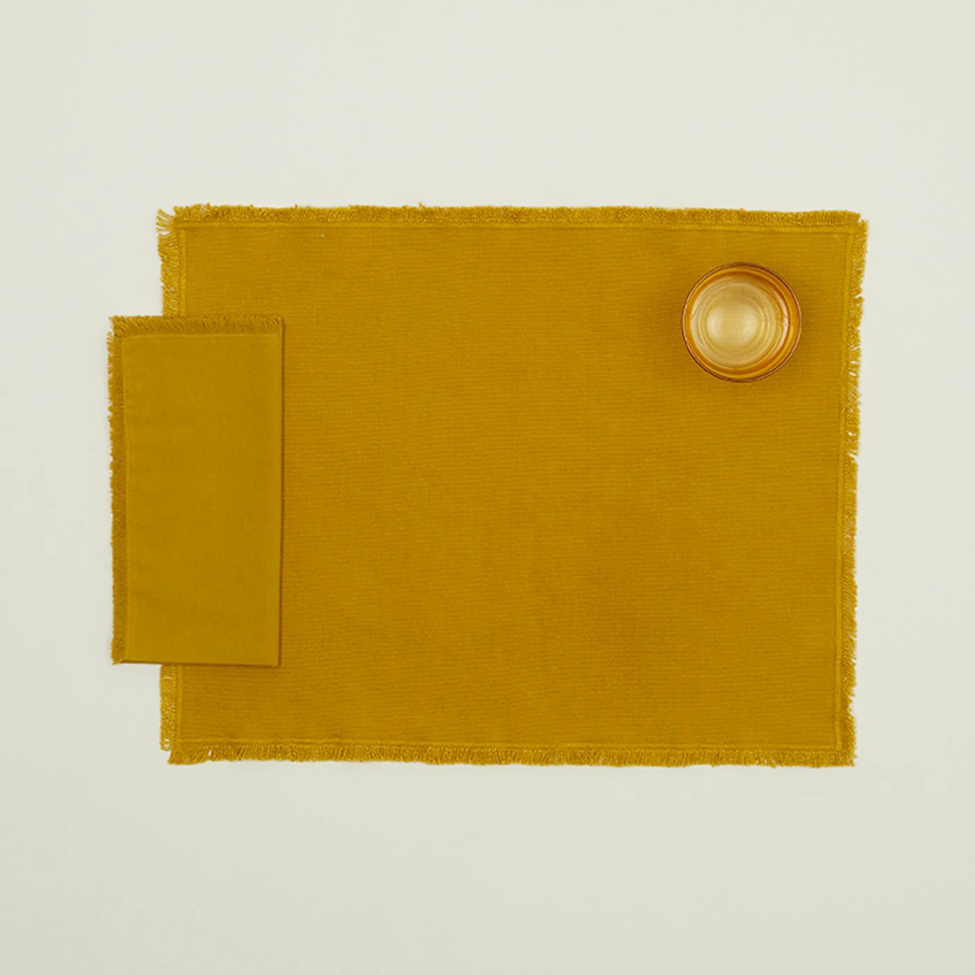 Essential Cotton Placemat, Set of 4 - Mustard