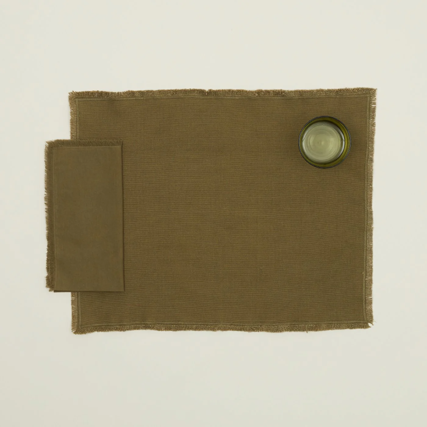 Essential Dinner Napkin, Set of 4 - Olive - Image 2