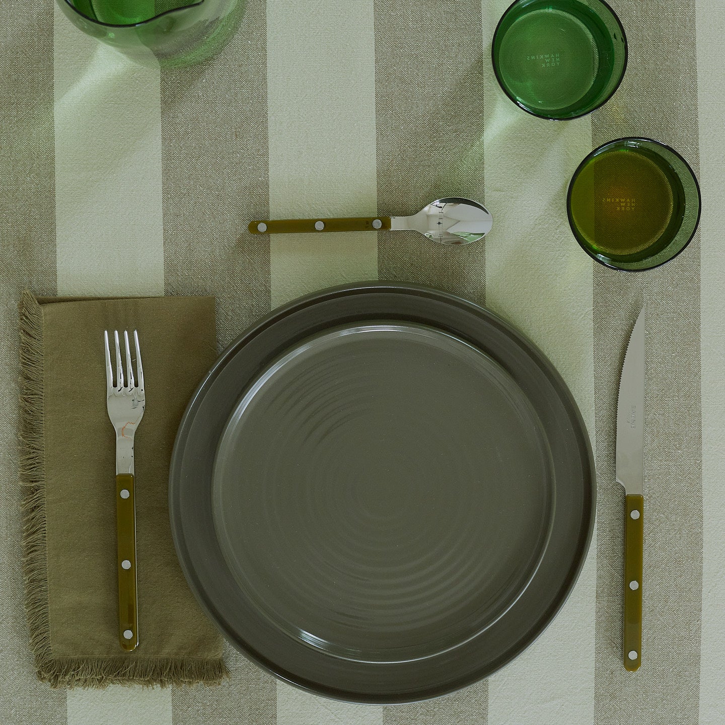 Essential Dinner Napkin, Set of 4 - Olive - Image 5