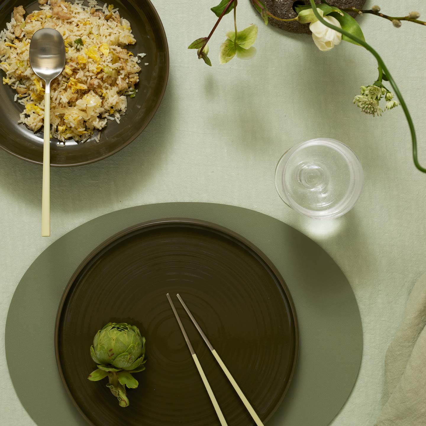 Essential Dinner Plate, Set of 4 - Olive - Image 8