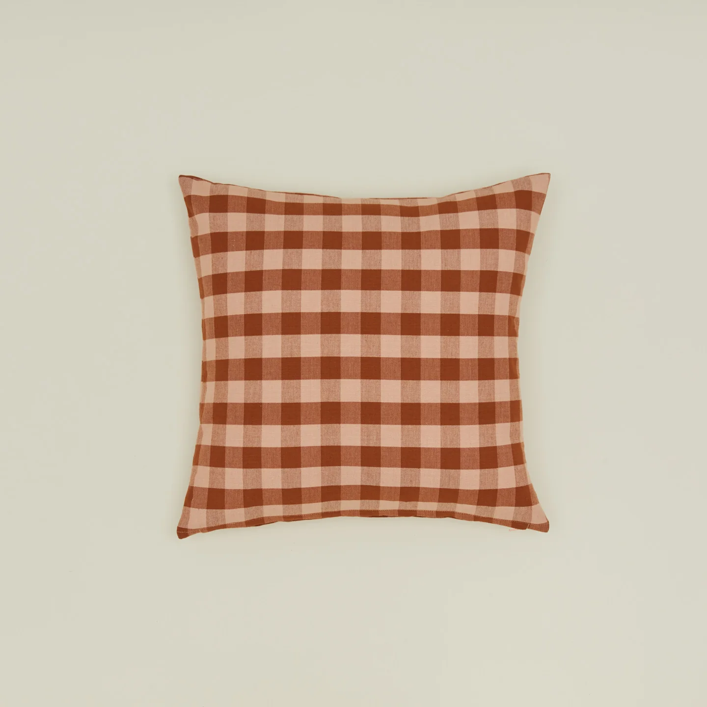 Essential Gingham 18x18 Pillow - Blush/Terracotta