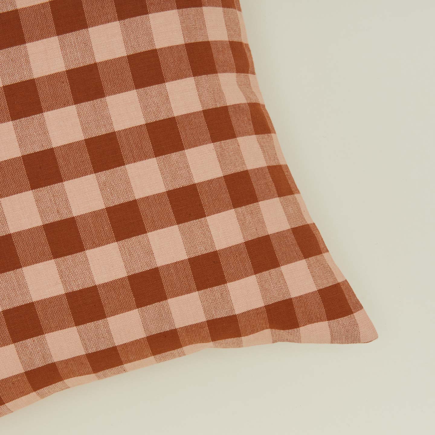 Essential Gingham 18x18 Pillow - Blush/Terracotta - Image 2