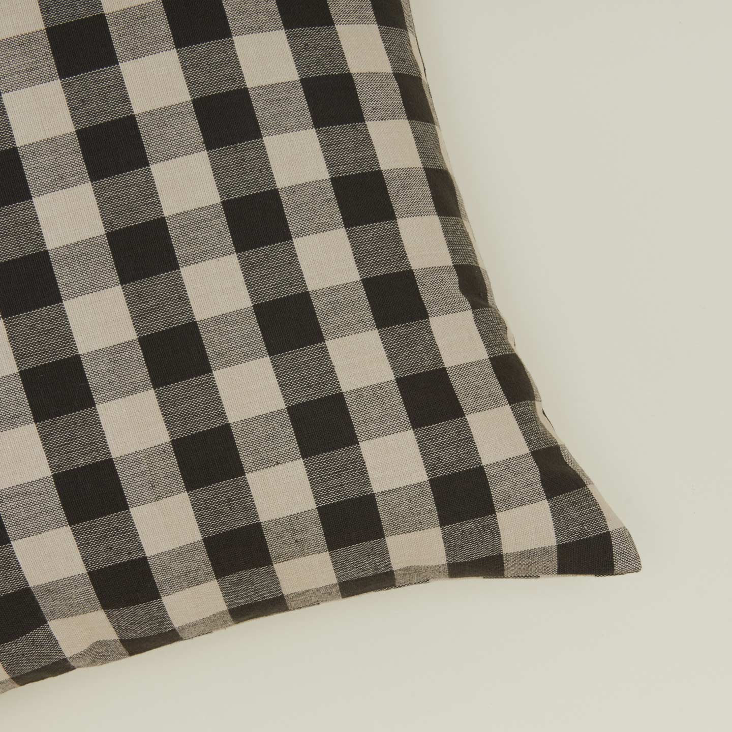 Essential Gingham 18x18 Pillow - Light Grey/Black - Image 2