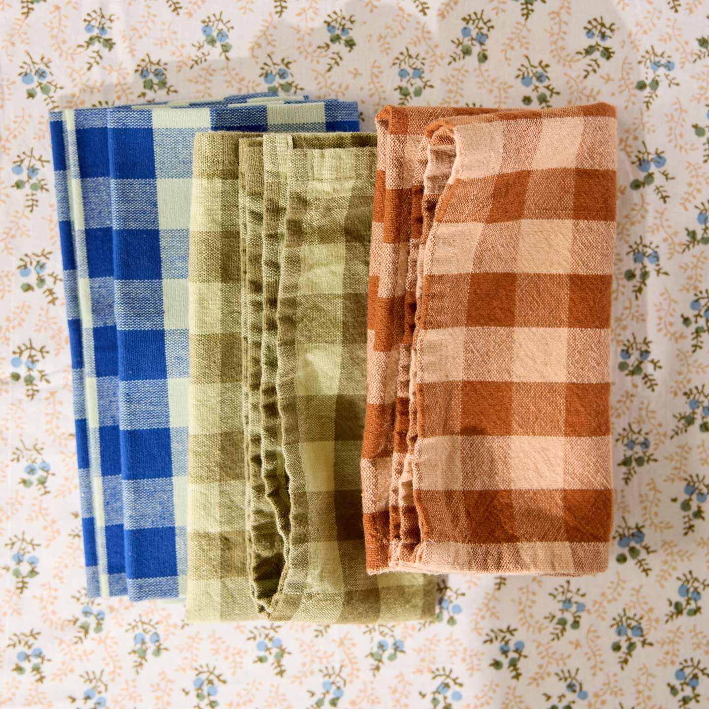 Essential Gingham Dinner Napkin, Set of 4 - Sage/Olive - Image 5