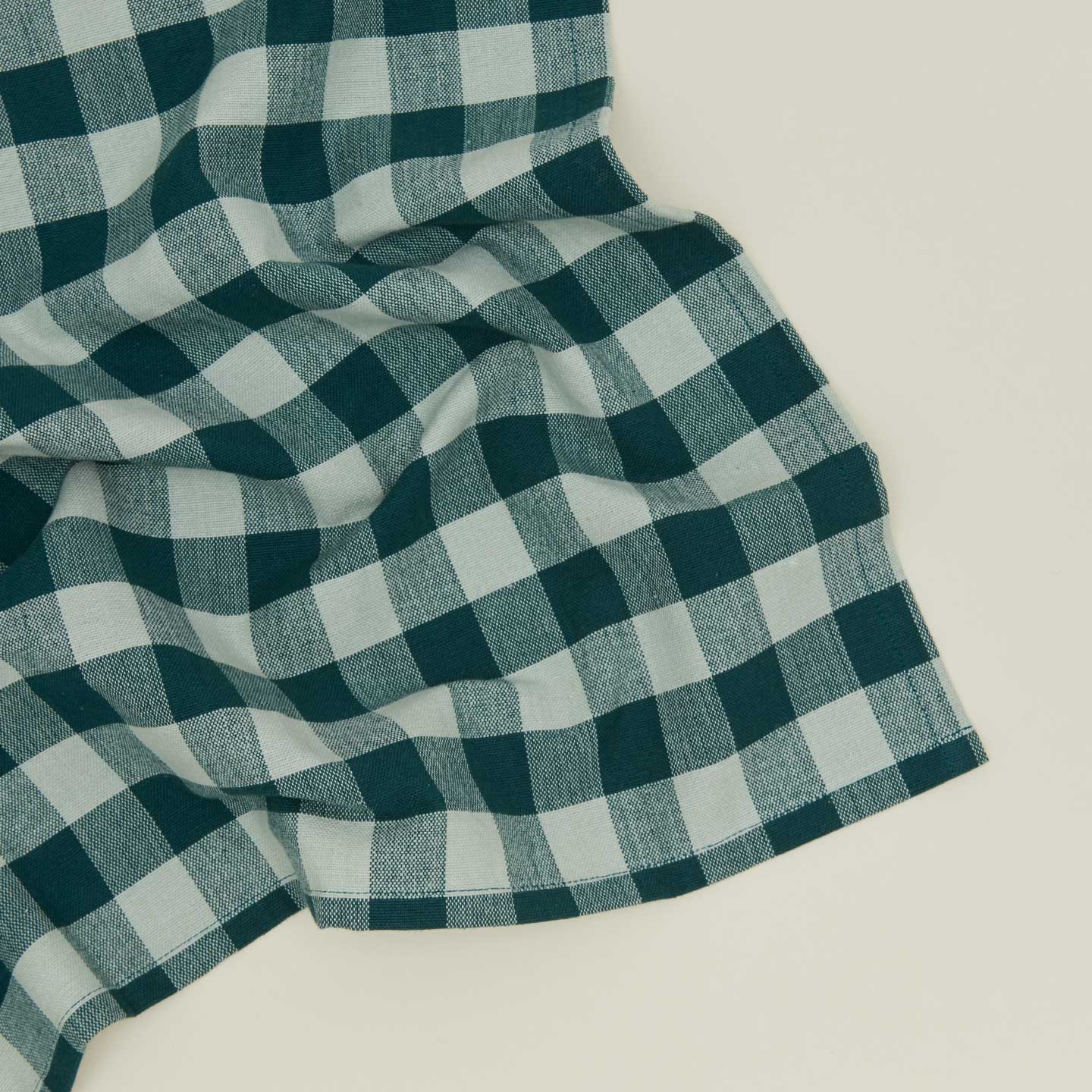 Essential Gingham Dinner Napkin, Set of 4 - Sky/Peacock - Image 3