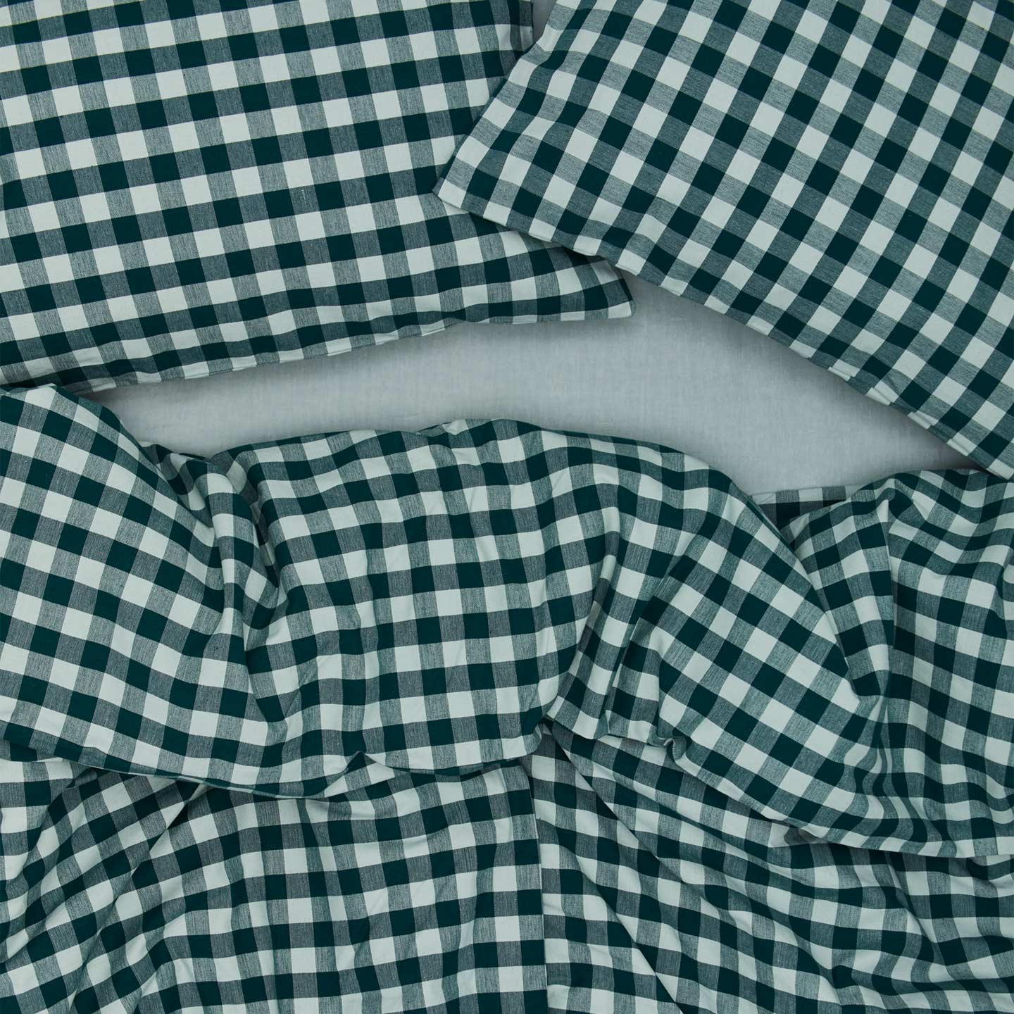 Essential Gingham Duvet - Sky/Peacock - Image 2