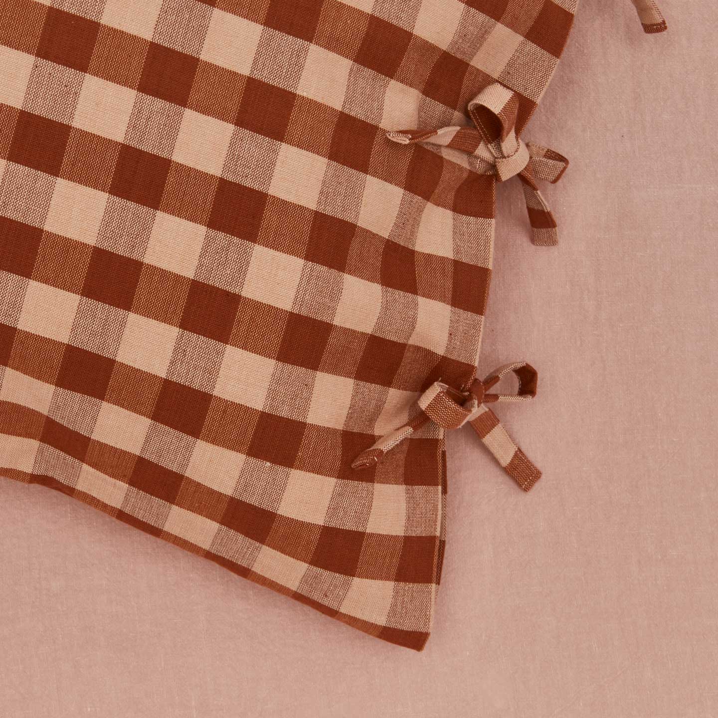 Essential Gingham Pillowcases, Set of 2 - Blush/Terracotta - Image 2