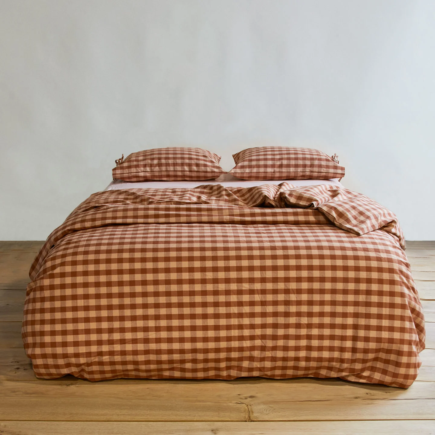 Essential Gingham Pillowcases, Set of 2 - Blush/Terracotta - Image 4
