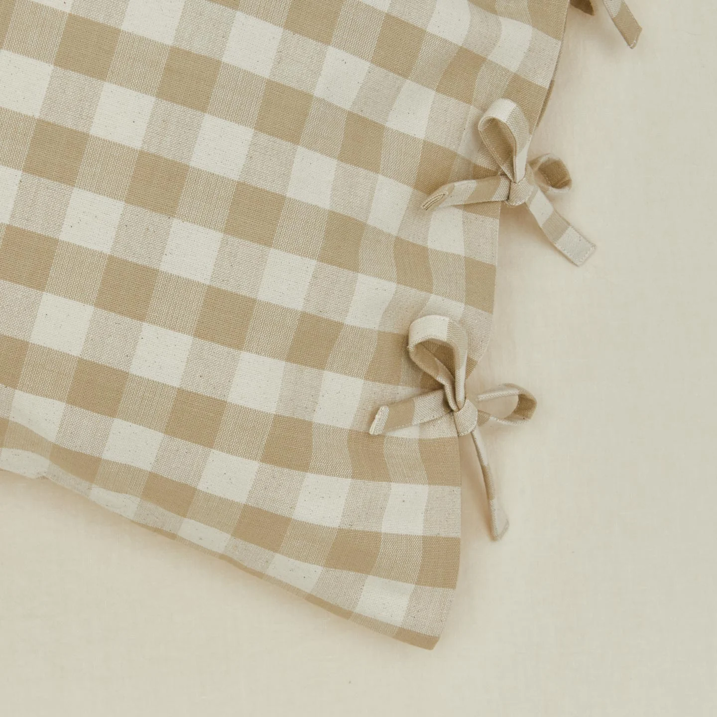 Essential Gingham Pillowcases, Set of 2 - Ivory/Flax - Image 2