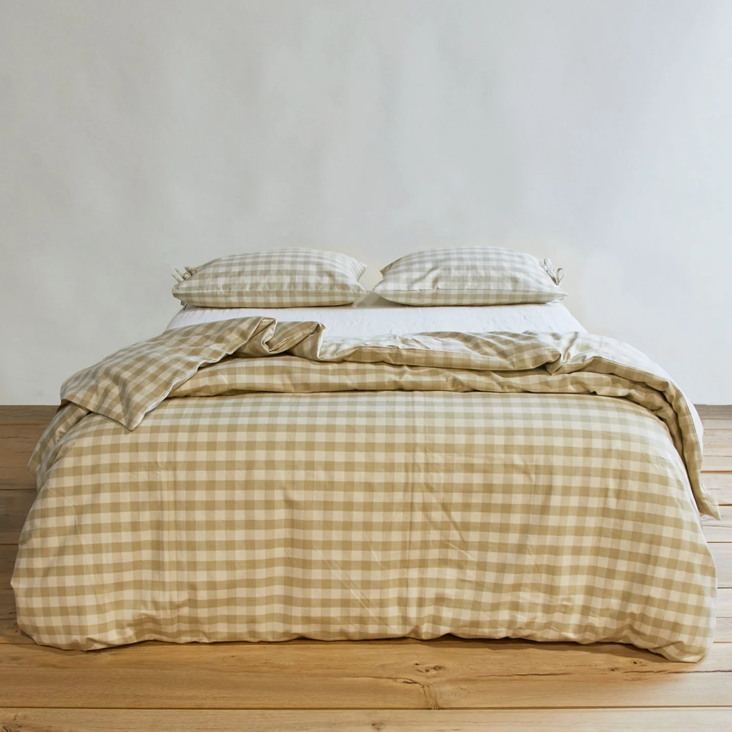 Essential Gingham Pillowcases, Set of 2 - Ivory/Flax - Image 4
