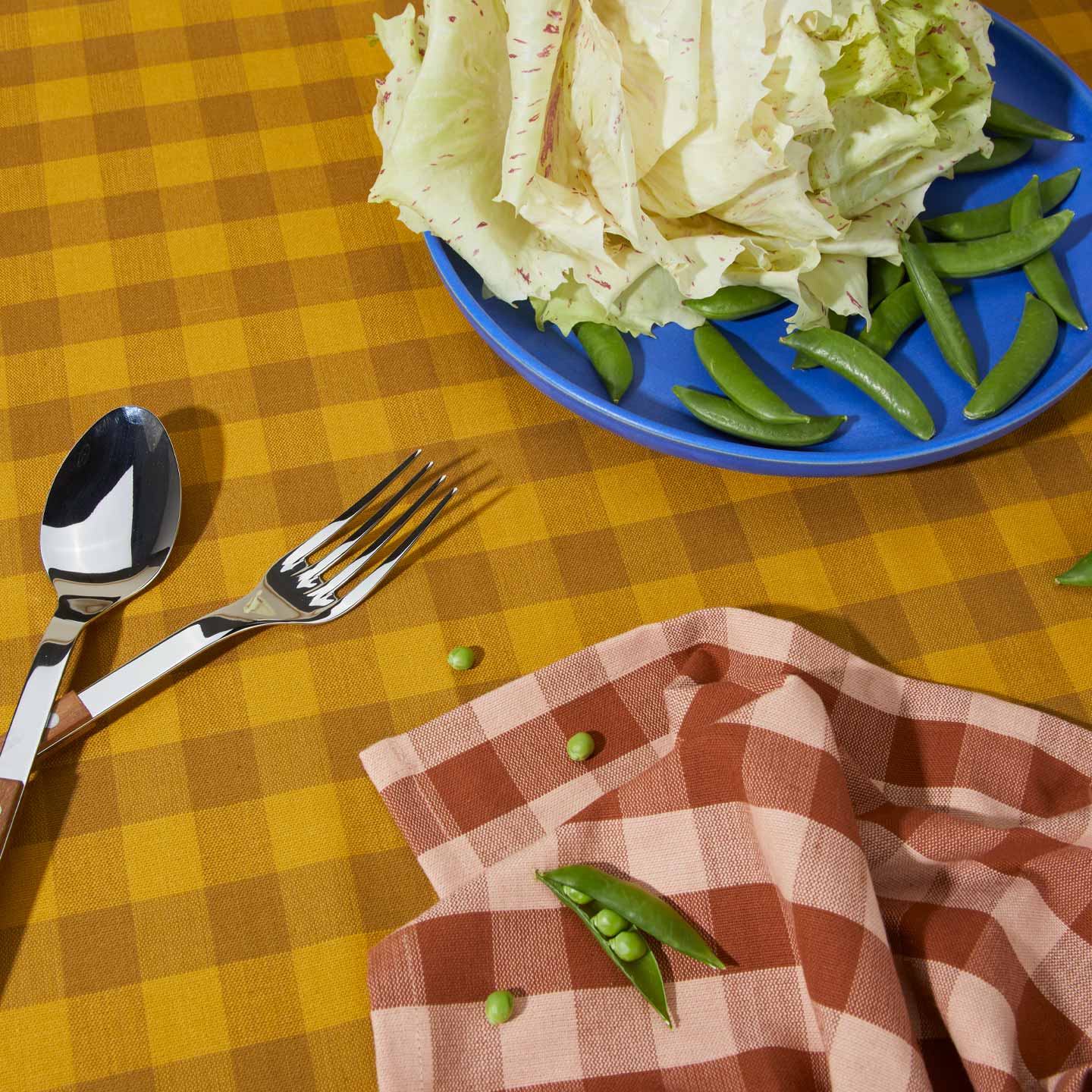 Essential Gingham Tablecloth - Mustard/Bronze - Image 6