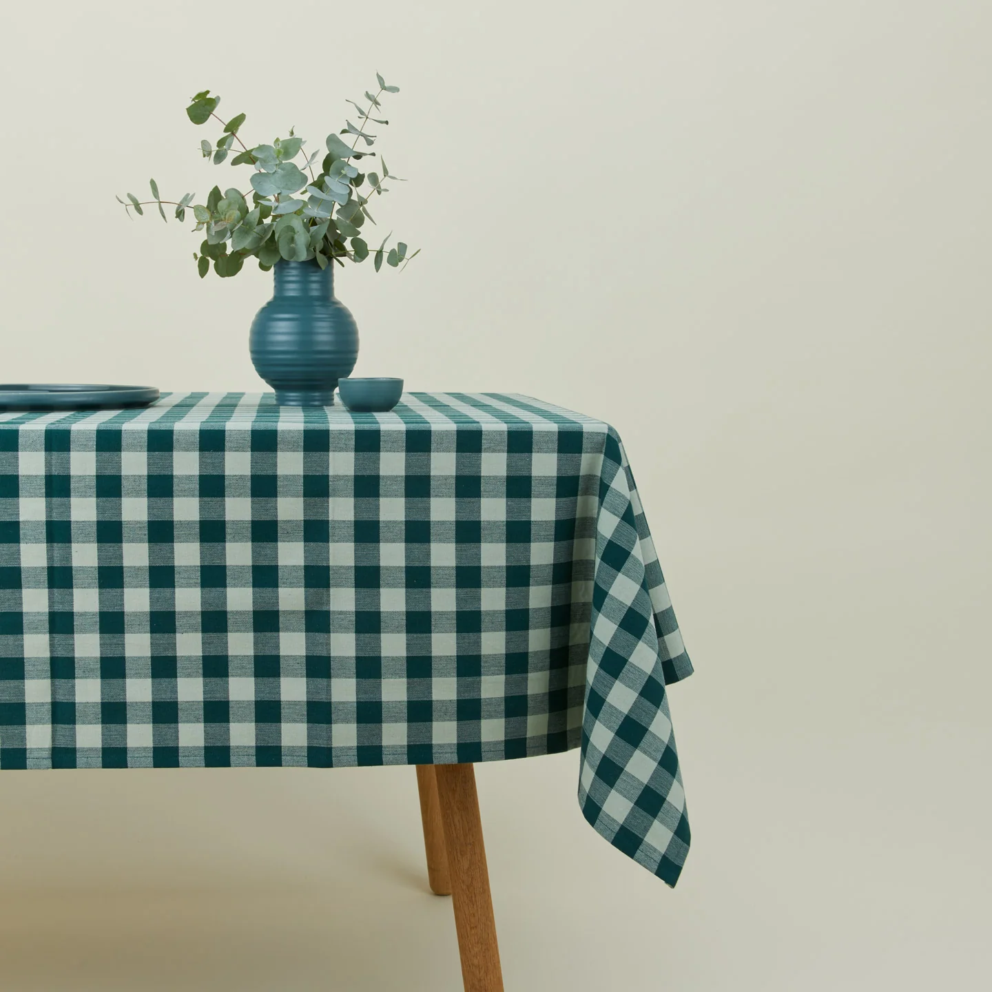 Essential Gingham Tablecloth - Sky/Peacock - Image 2