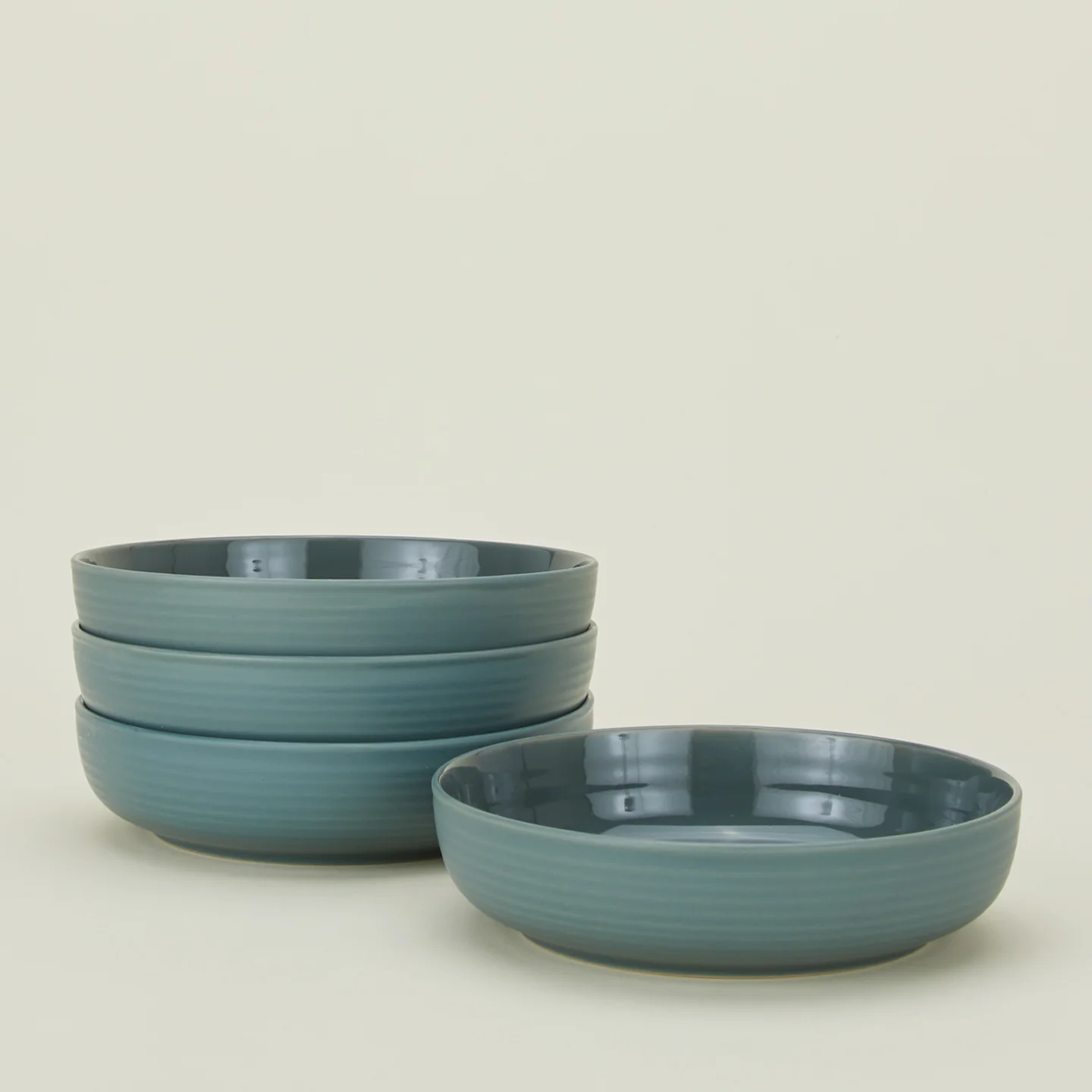 Essential Low Bowl, Set of 4 - Peacock