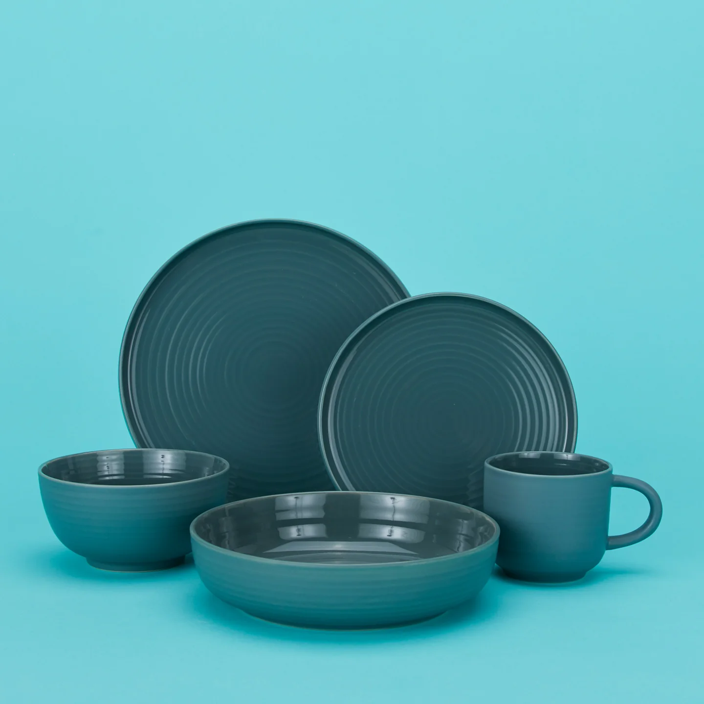 Essential Mug, Set of 4 - Peacock - Image 4