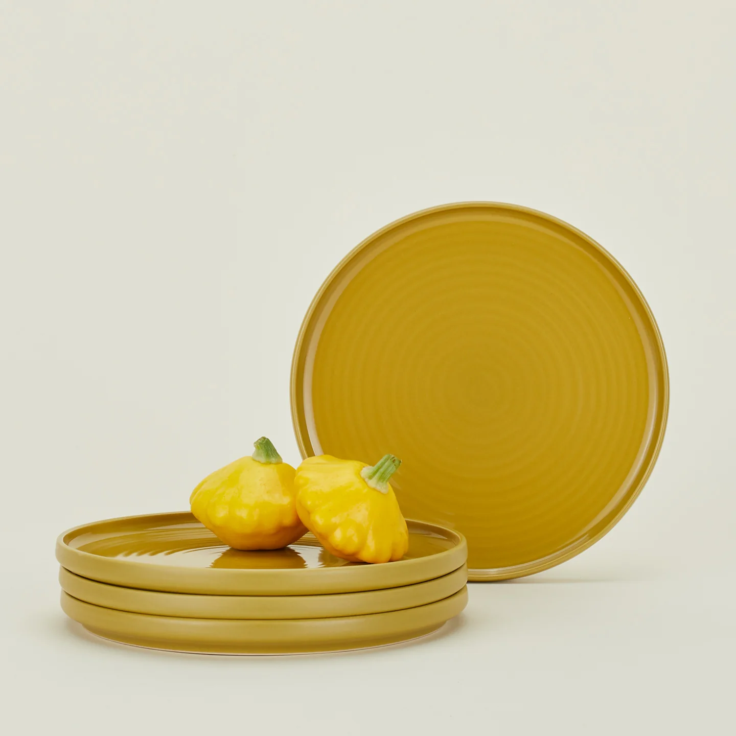 Essential Salad Plate, Set of 4 - Mustard - Image 2