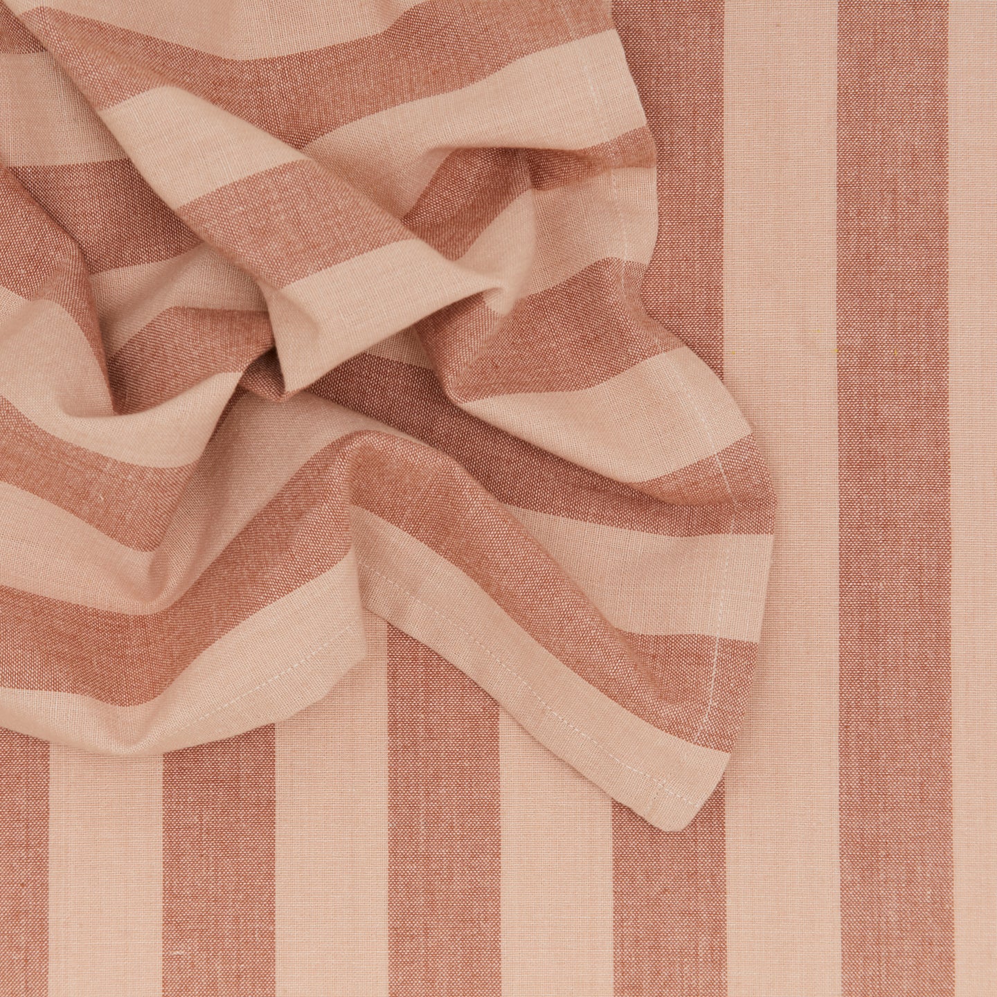 Essential Striped Dinner Napkin, Set of 4 - Blush/Terracotta - Image 3