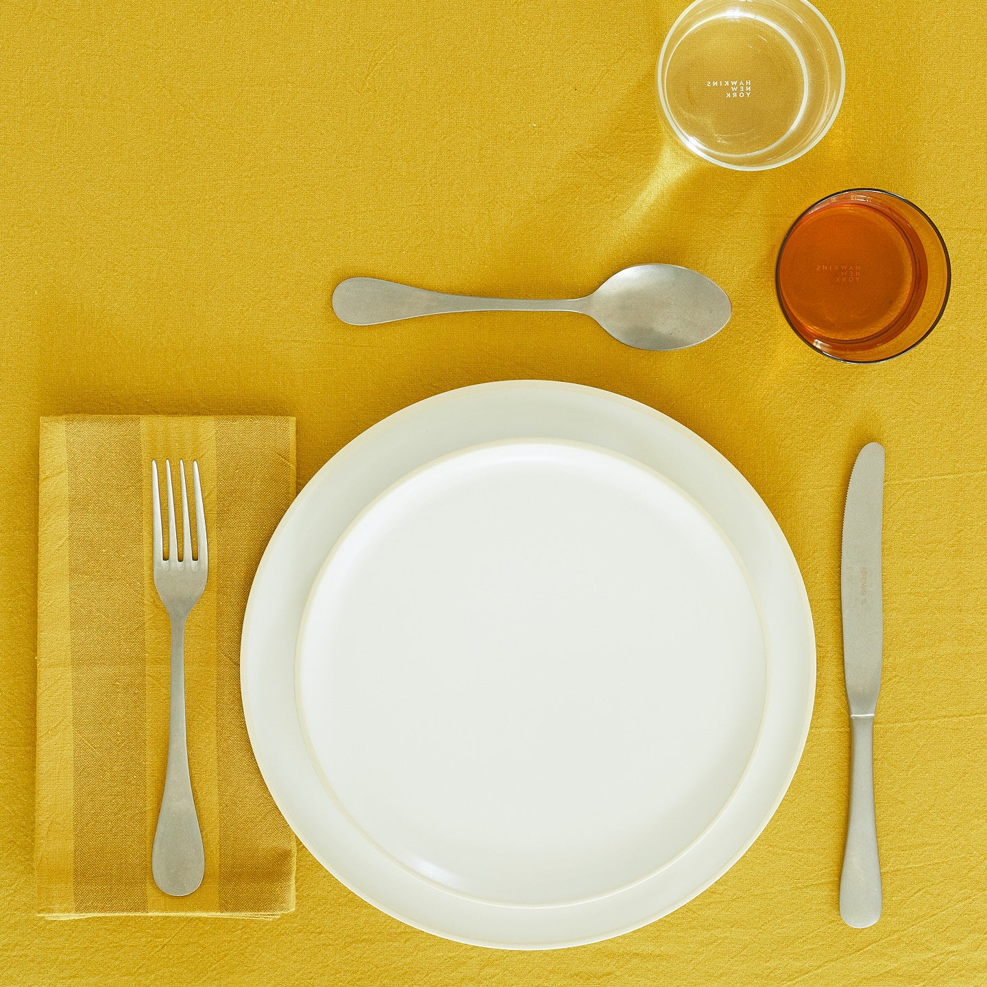 Essential Striped Dinner Napkin, Set of 4 - Mustard/Bronze - Image 5