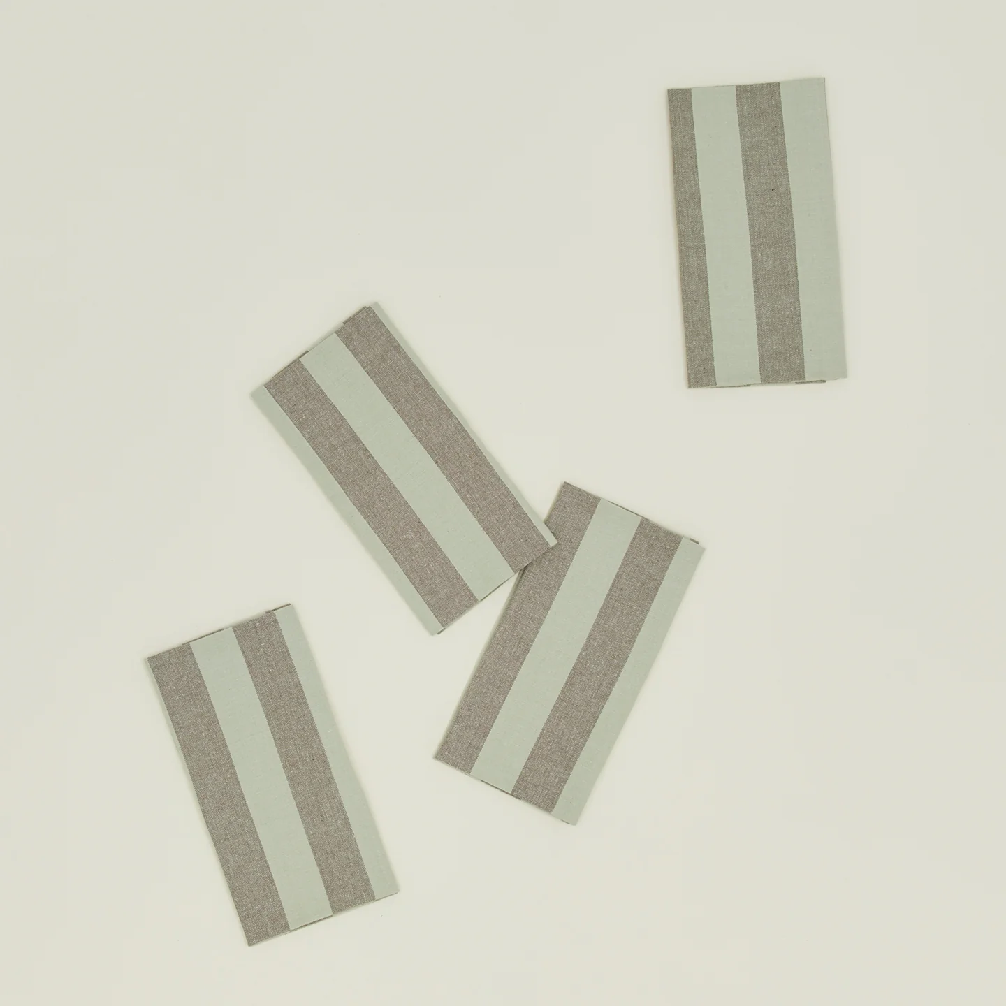 Essential Striped Dinner Napkin, Set of 4 - Sage/Olive