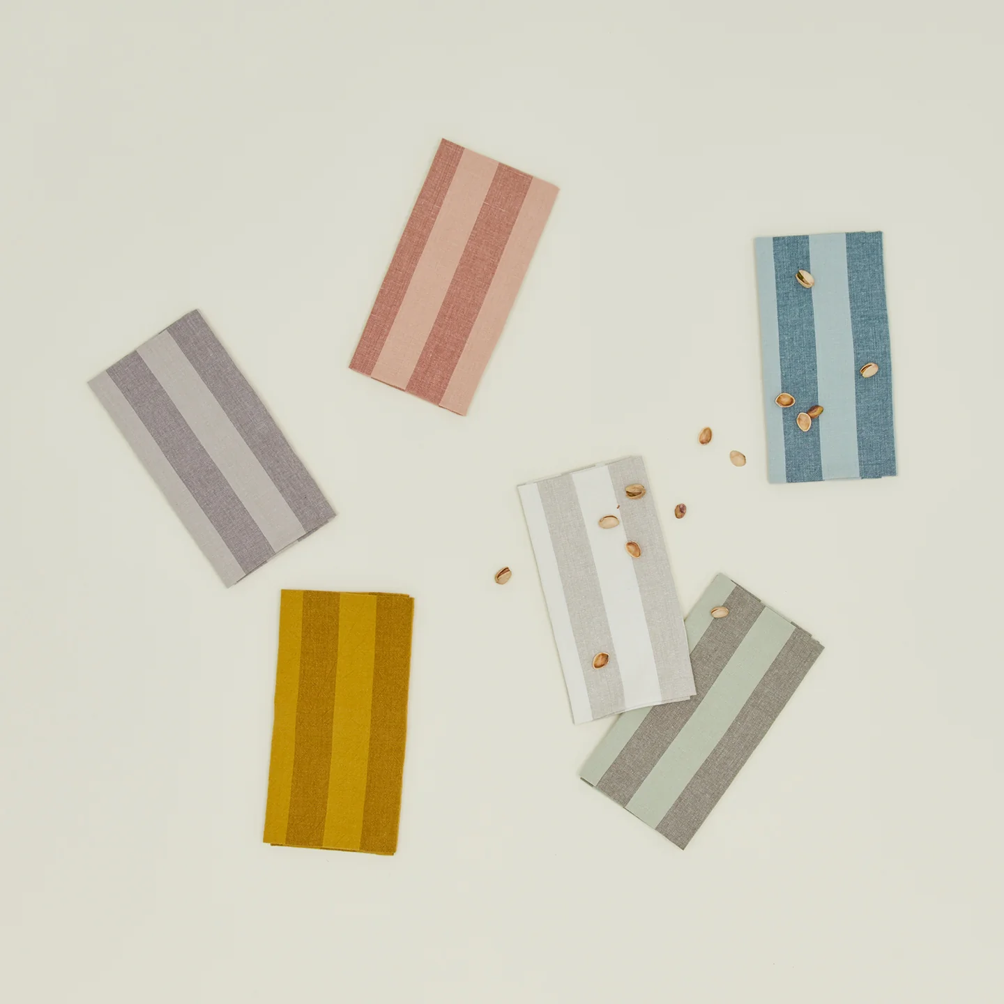 Essential Striped Dinner Napkin, Set of 4 - Sky/Peacock - Image 4