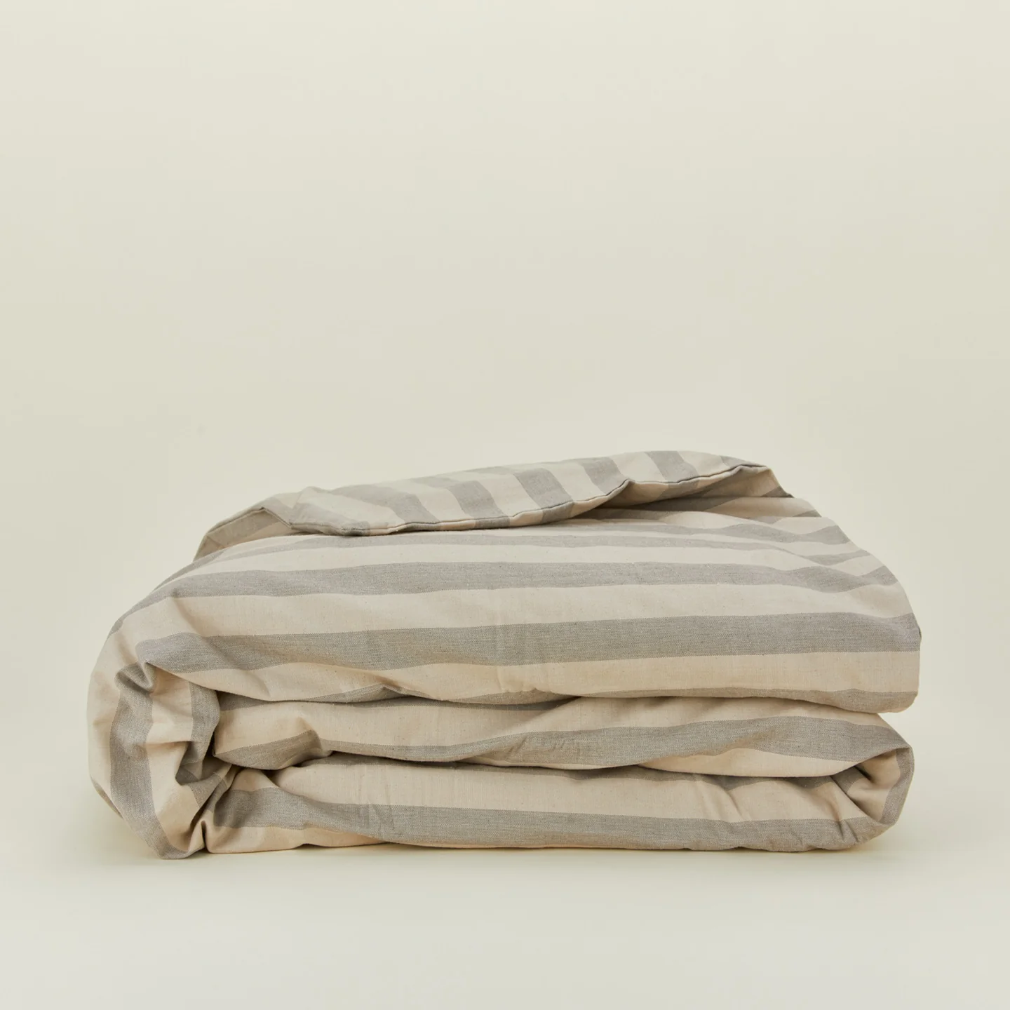 Essential Striped Duvet - Light Grey/Dark Grey