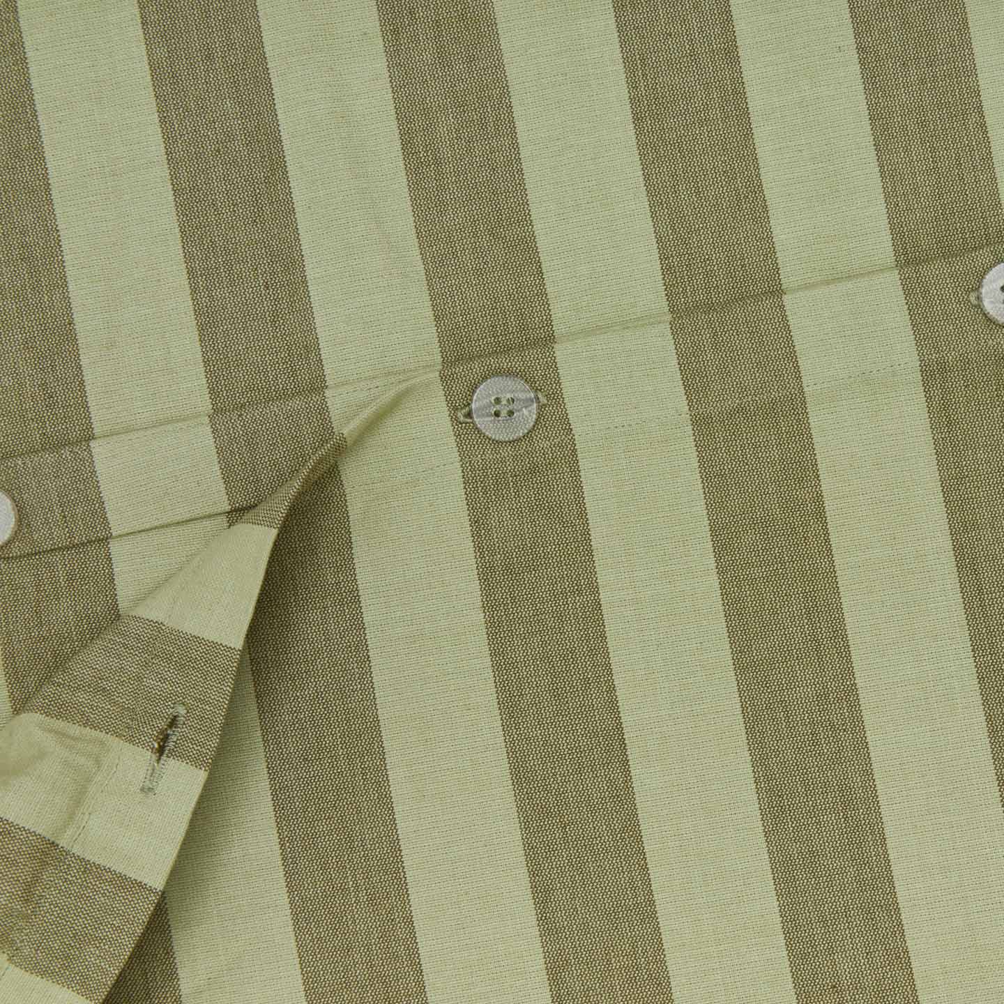 Essential Striped Duvet - Sage/Olive - Image 3