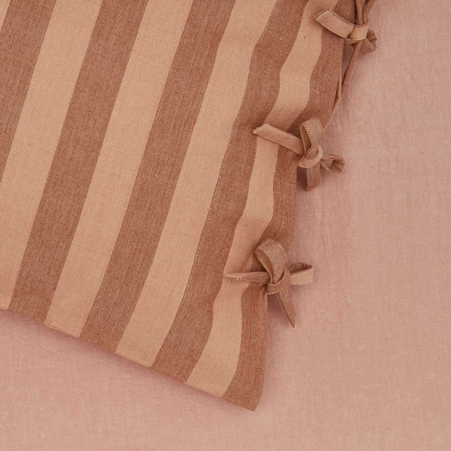 Essential Striped Pillowcases, Set of 2 - Blush/Terracotta - Image 2