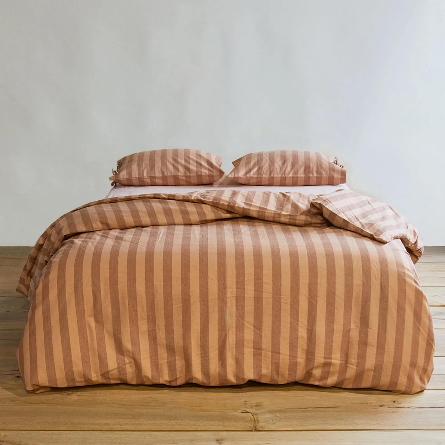 Essential Striped Pillowcases, Set of 2 - Blush/Terracotta - Image 4