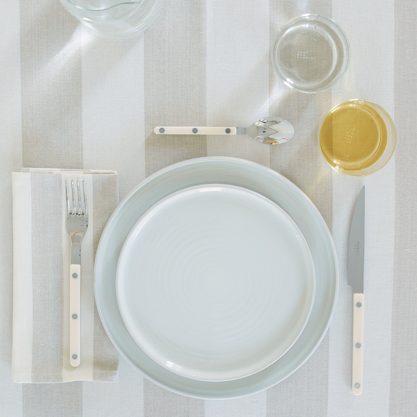 Essential Striped Tablecloth - Ivory/Flax - Image 6