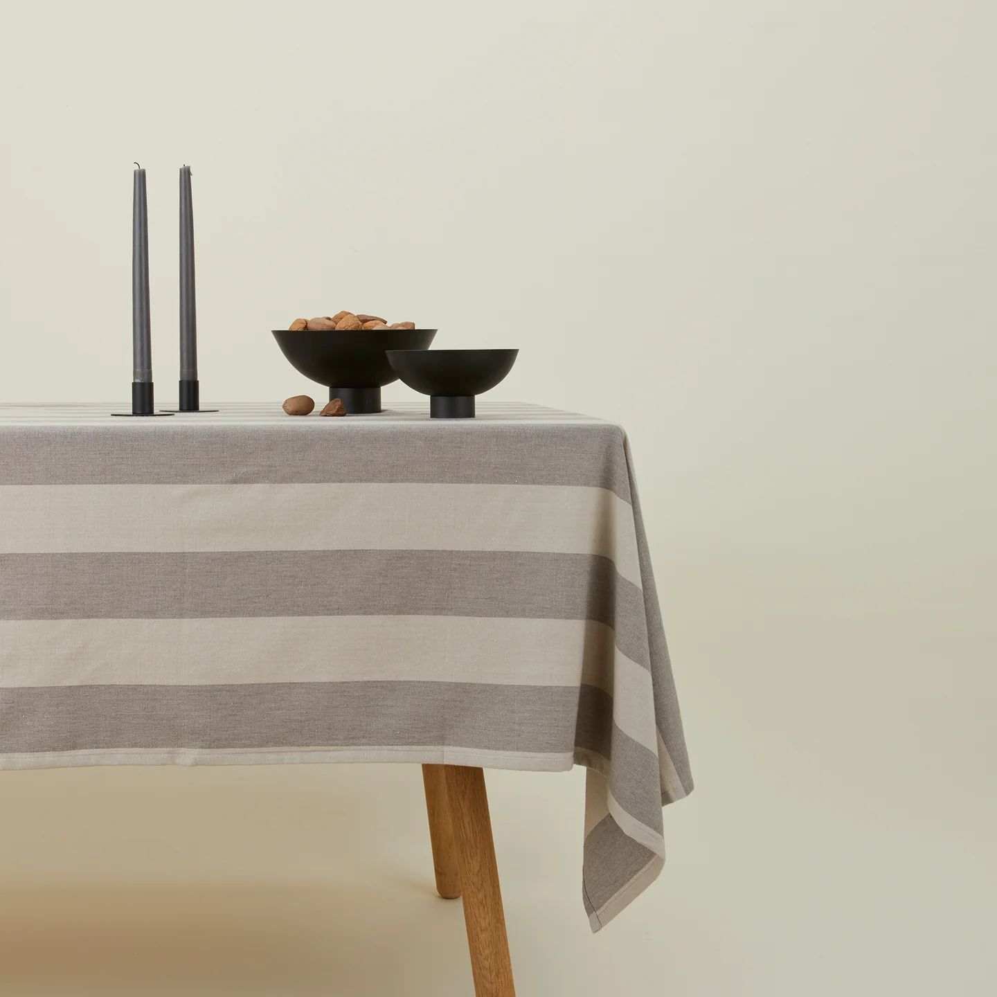 Essential Striped Tablecloth - Light Grey/Dark Grey - Image 2