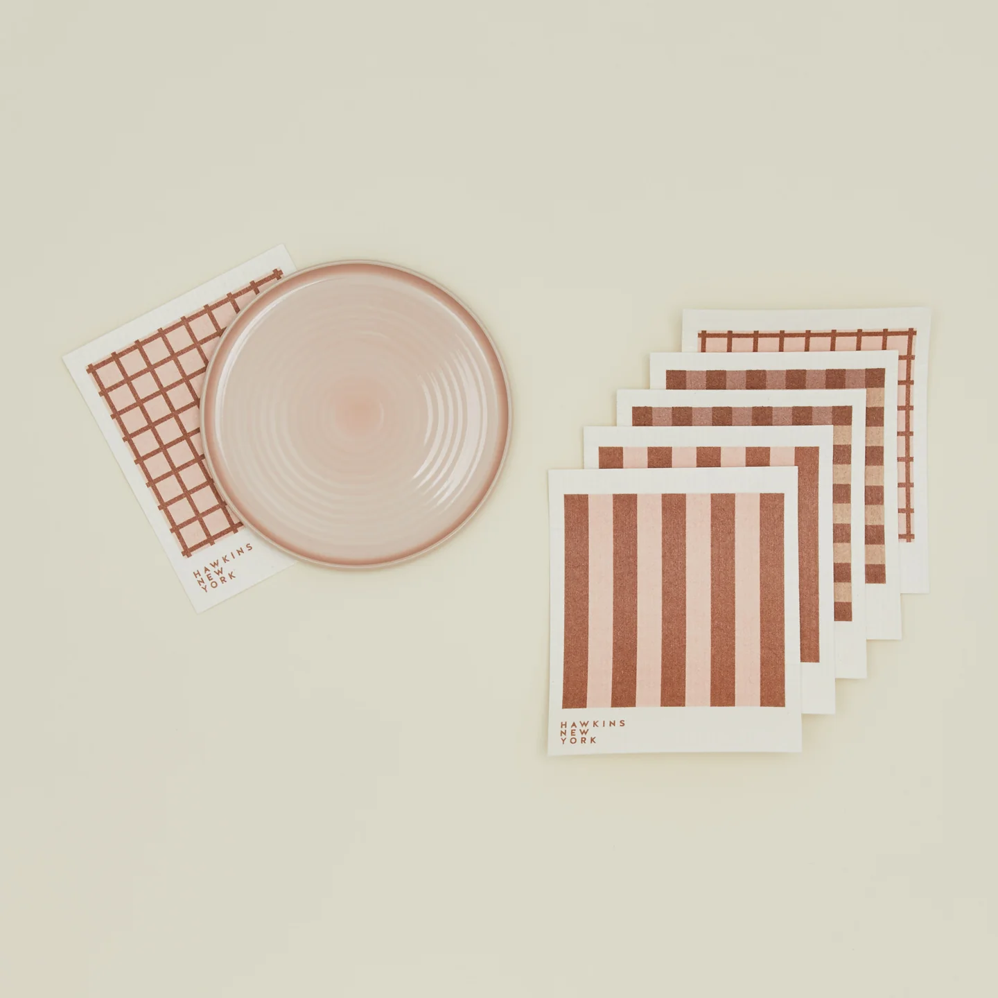 Essential Swedish Dishcloth, Set of 6 - Blush/Terracotta - Image 2