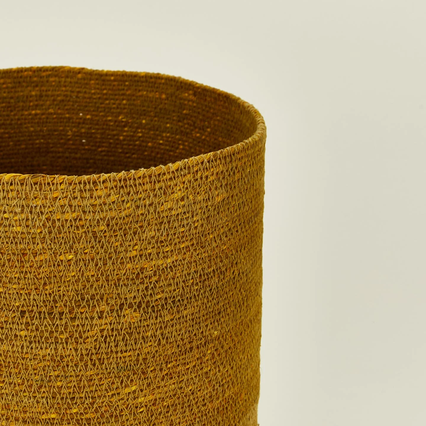 Essential Woven Wastebasket - Mustard - Image 3