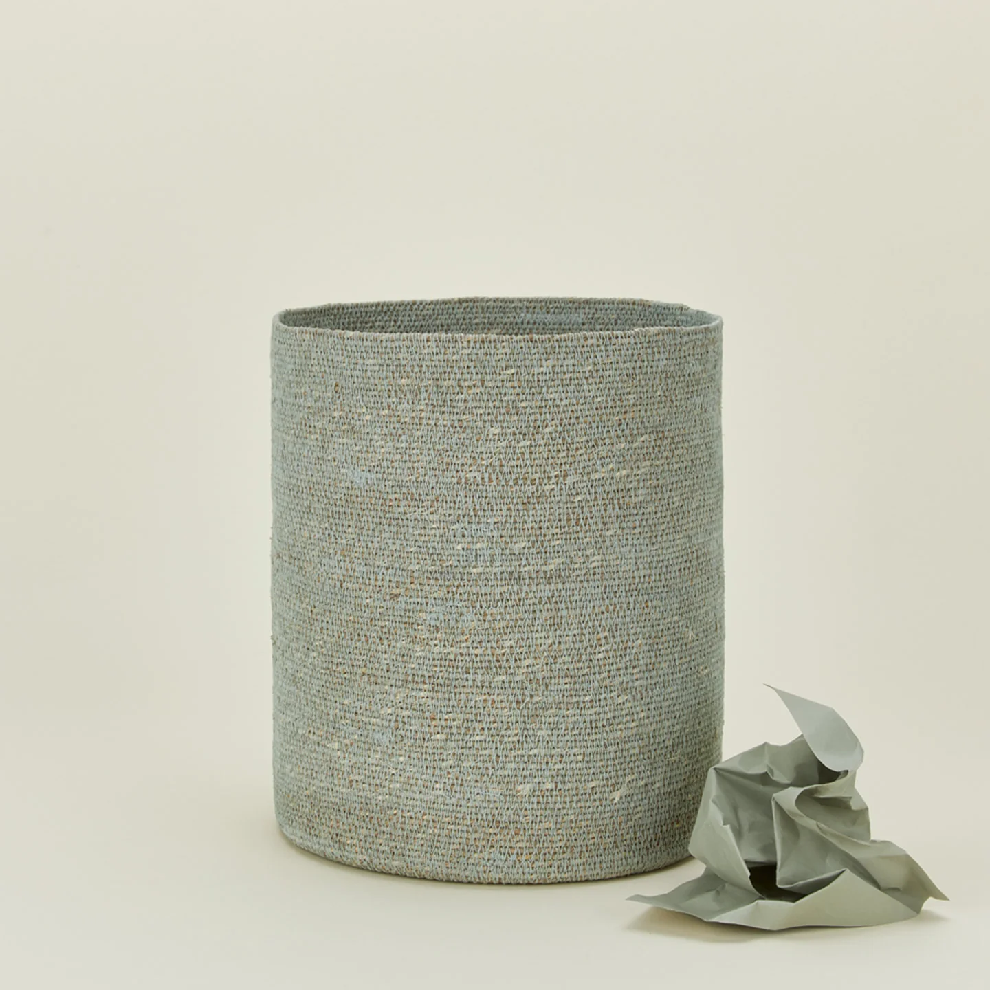 Essential Woven Wastebasket - Sky - Image 2