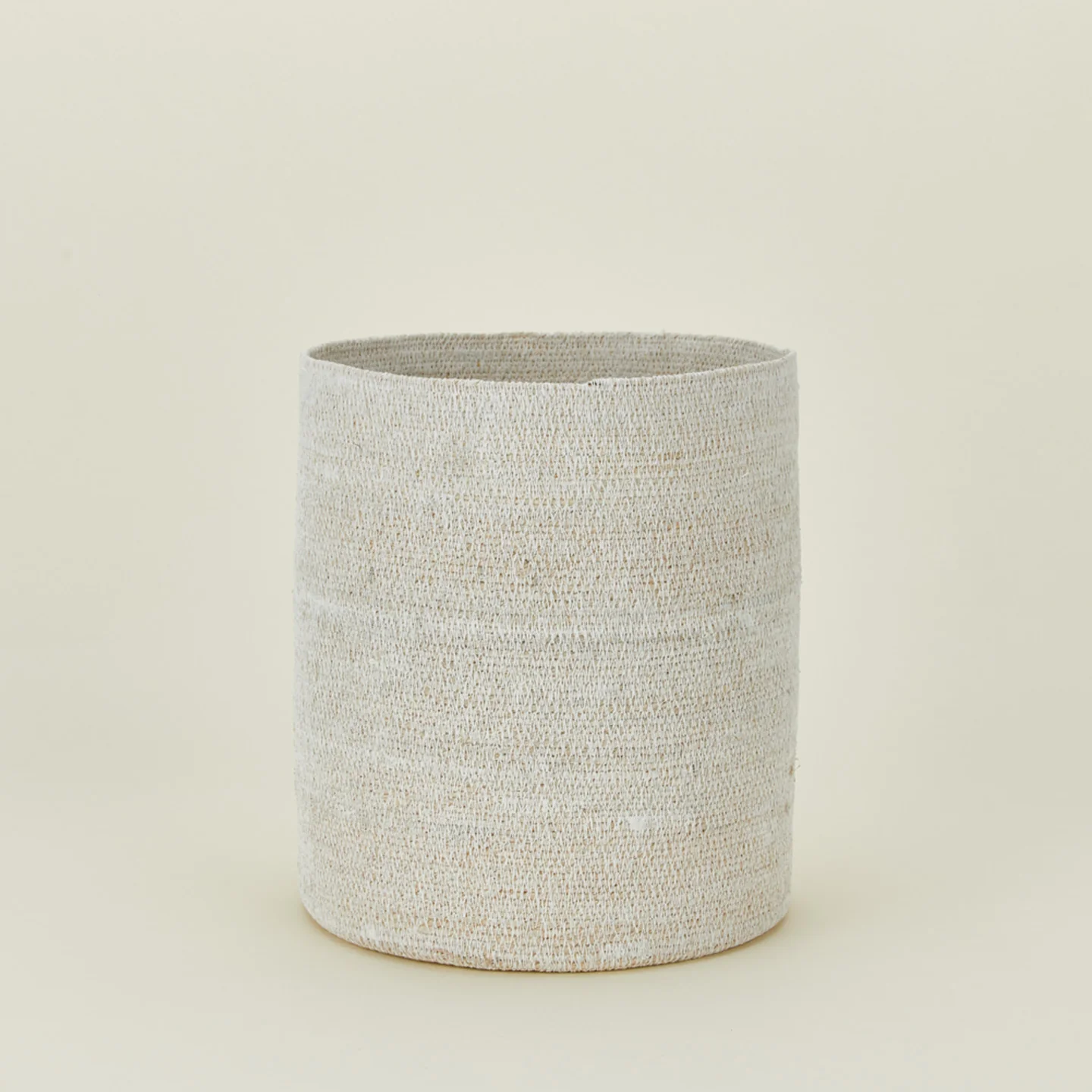Essential Woven Wastebasket - White