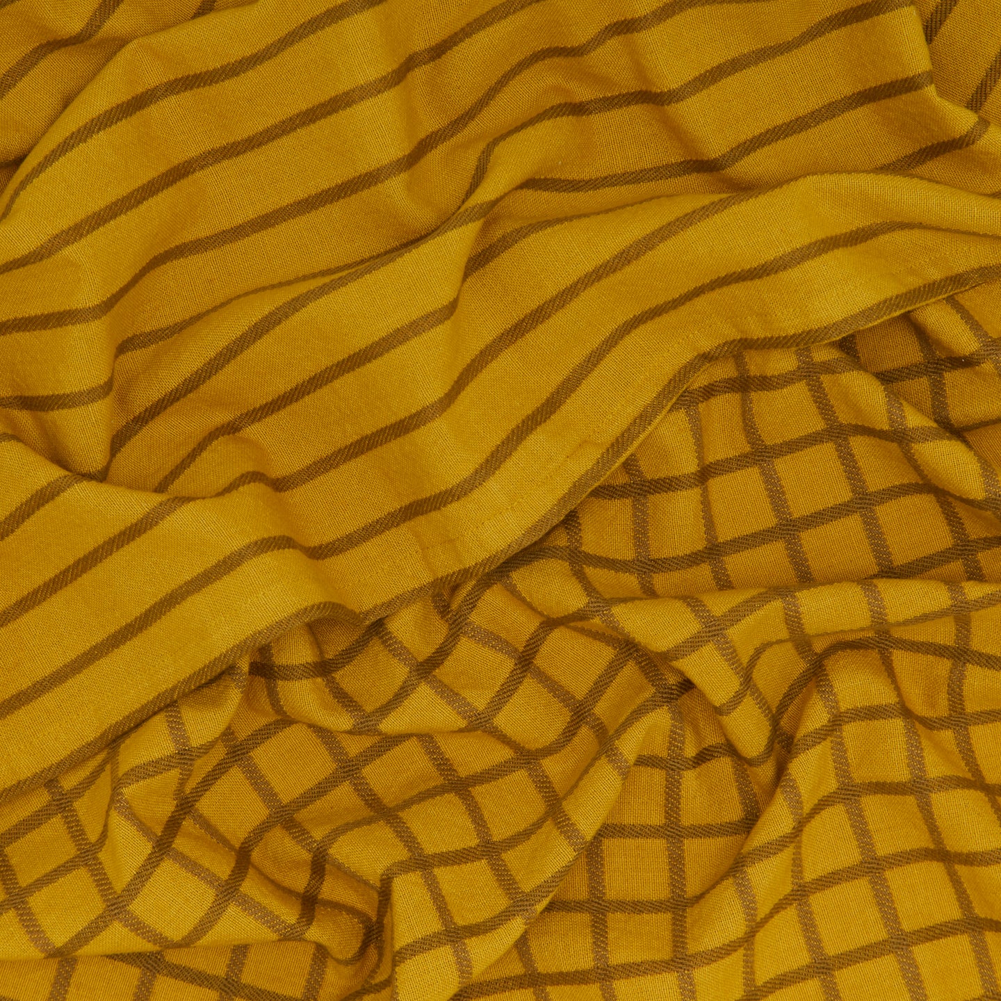 Essential Yarn Dyed Dish Towel, Set of 2 - Mustard/Bronze - Image 3