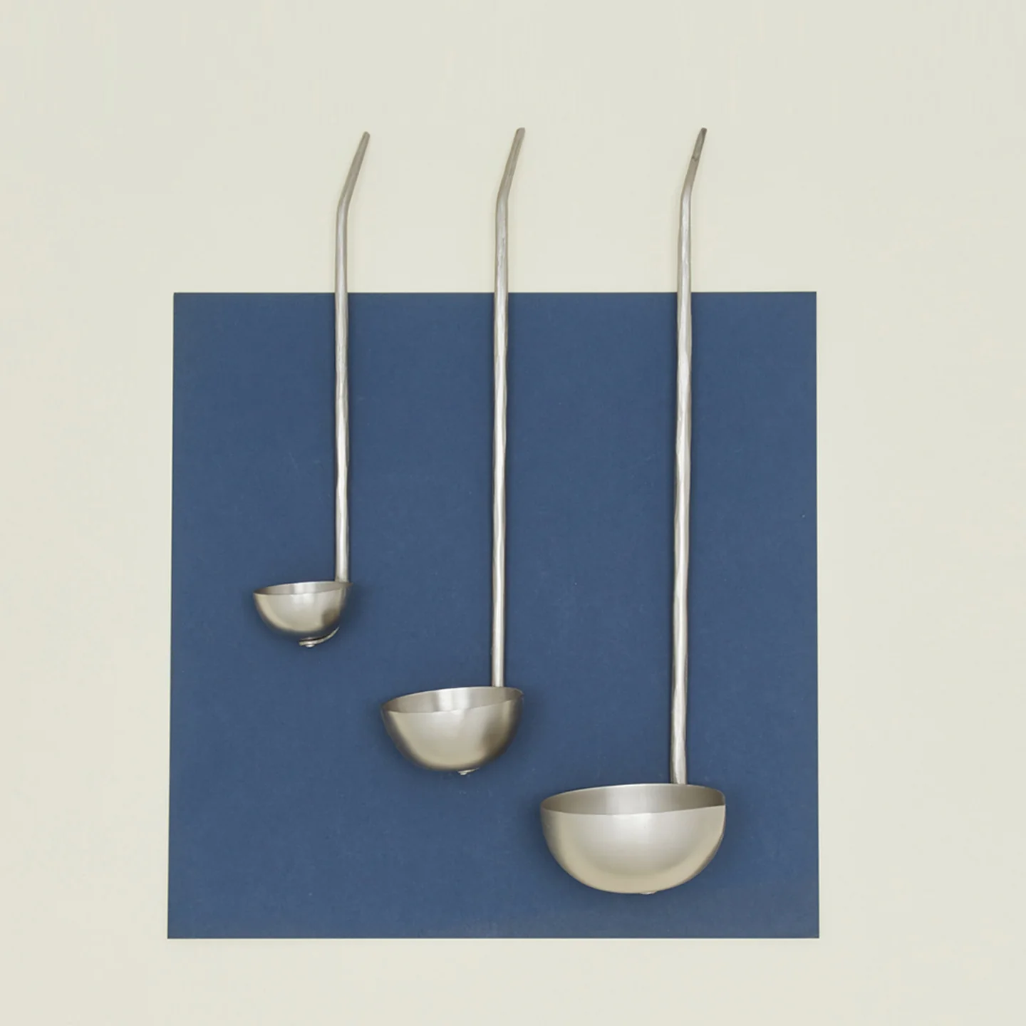Forged Pewter Ladle, Set of 3