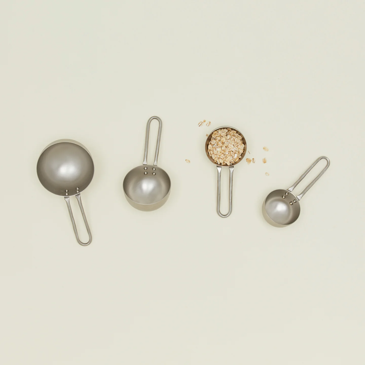 Forged Pewter Measuring Cup, Set of 4