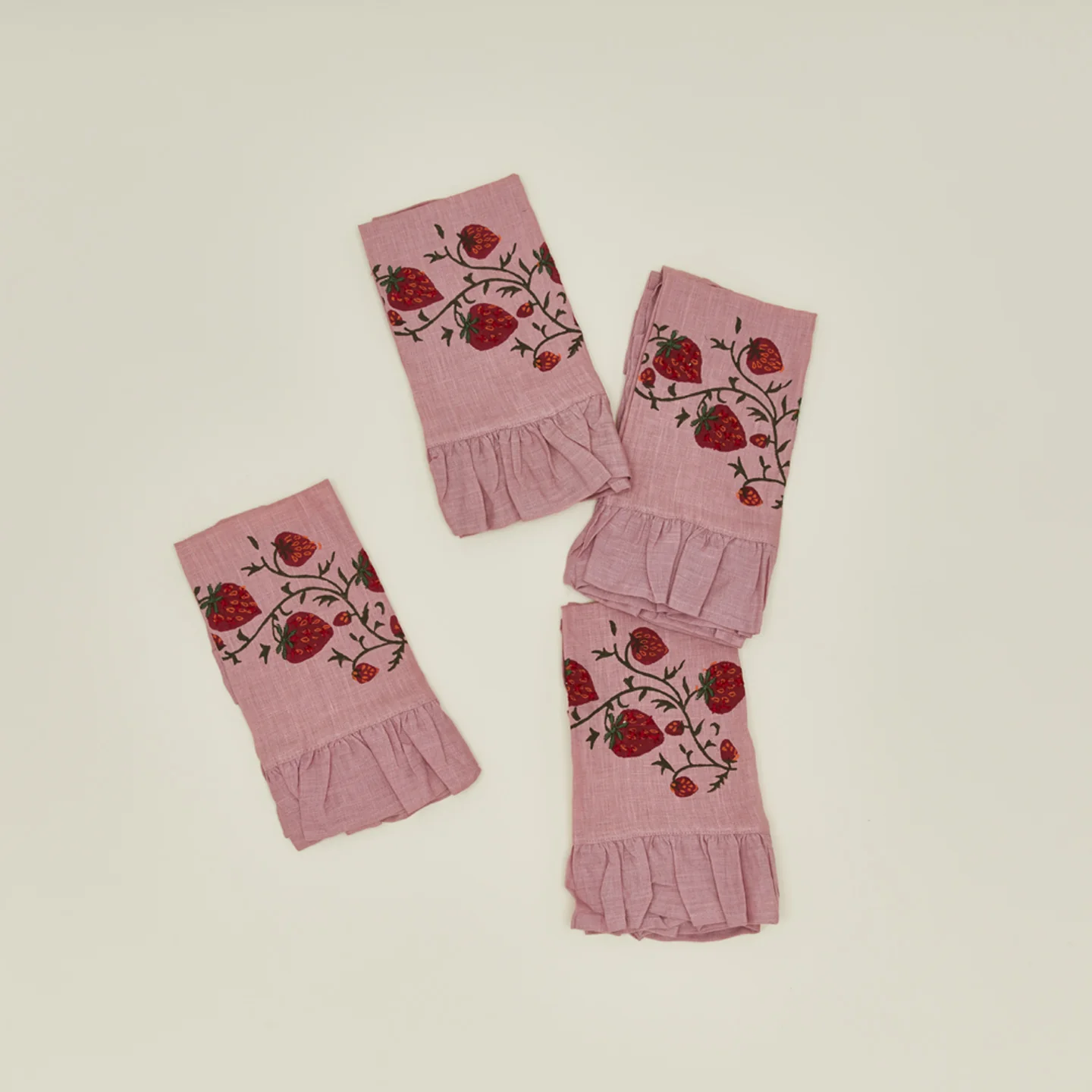 Fraises De Bois Napkins, Set of 4
