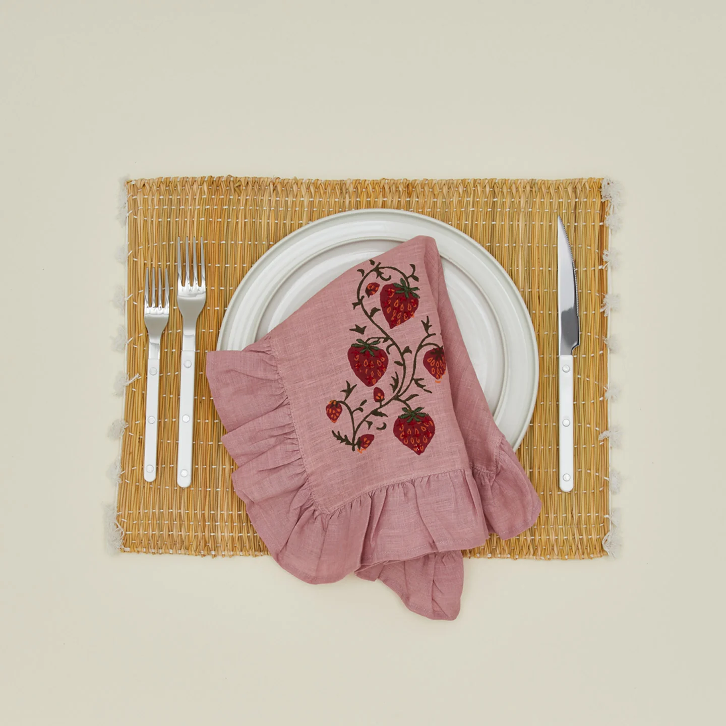 Fraises De Bois Napkins, Set of 4 - Image 2